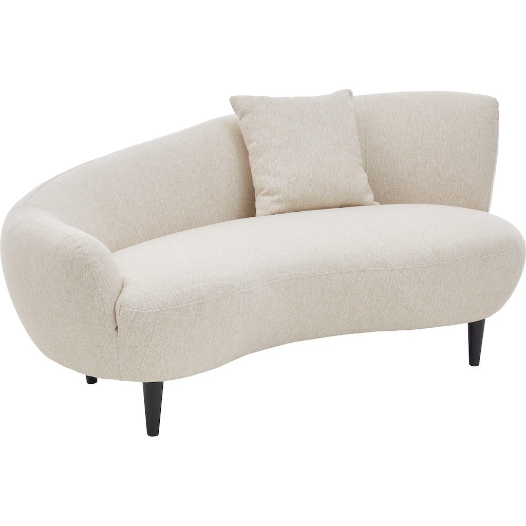 ATLANTIC home collection Chaiselongue »Olivia«, Nierenform-Sofa mit Zierkissen