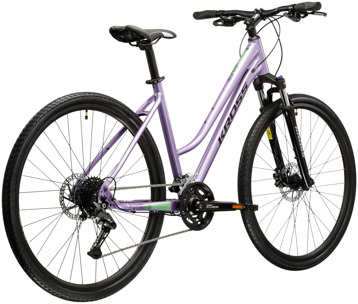 Kross Crossrad »Crossrad Evado 5.0 lila 18 Gänge«, 18 Gang, Shimano, CUES U3020 Schaltwerk, Kettenschaltung