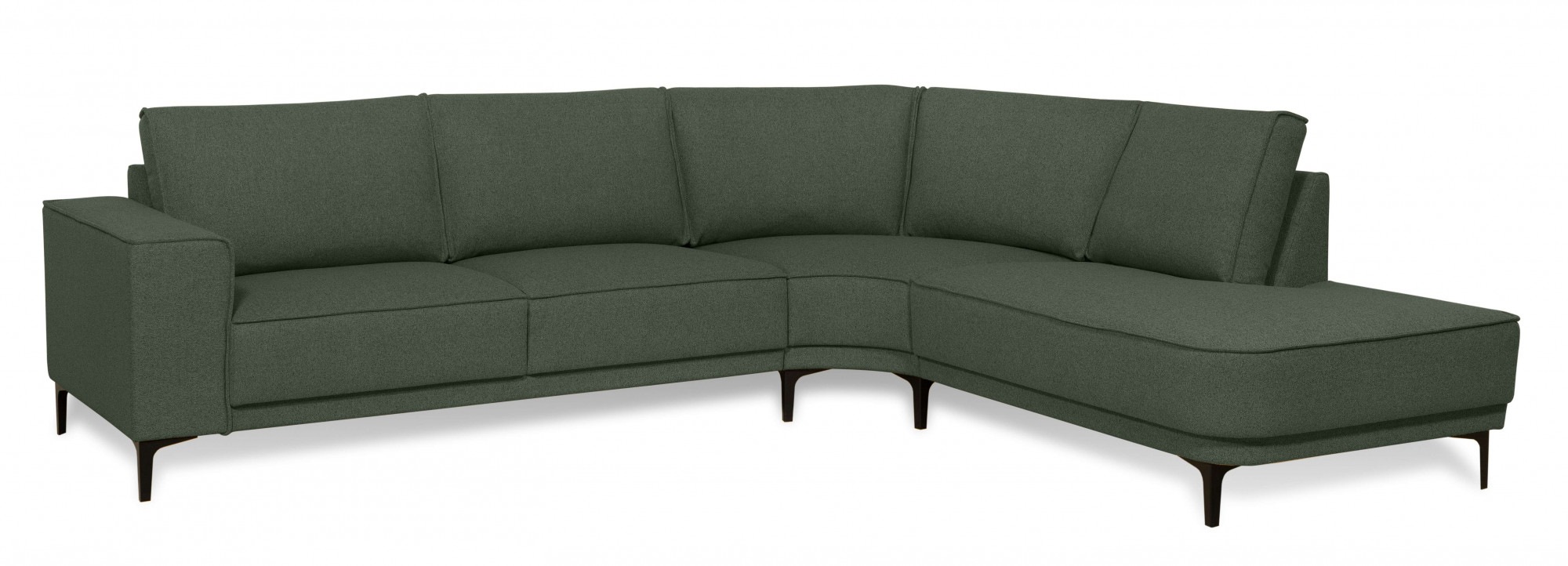 Places of Style Ecksofa »Casina«, mit abgerundeter Ottomane, in einem weichen Chenille-Stoff