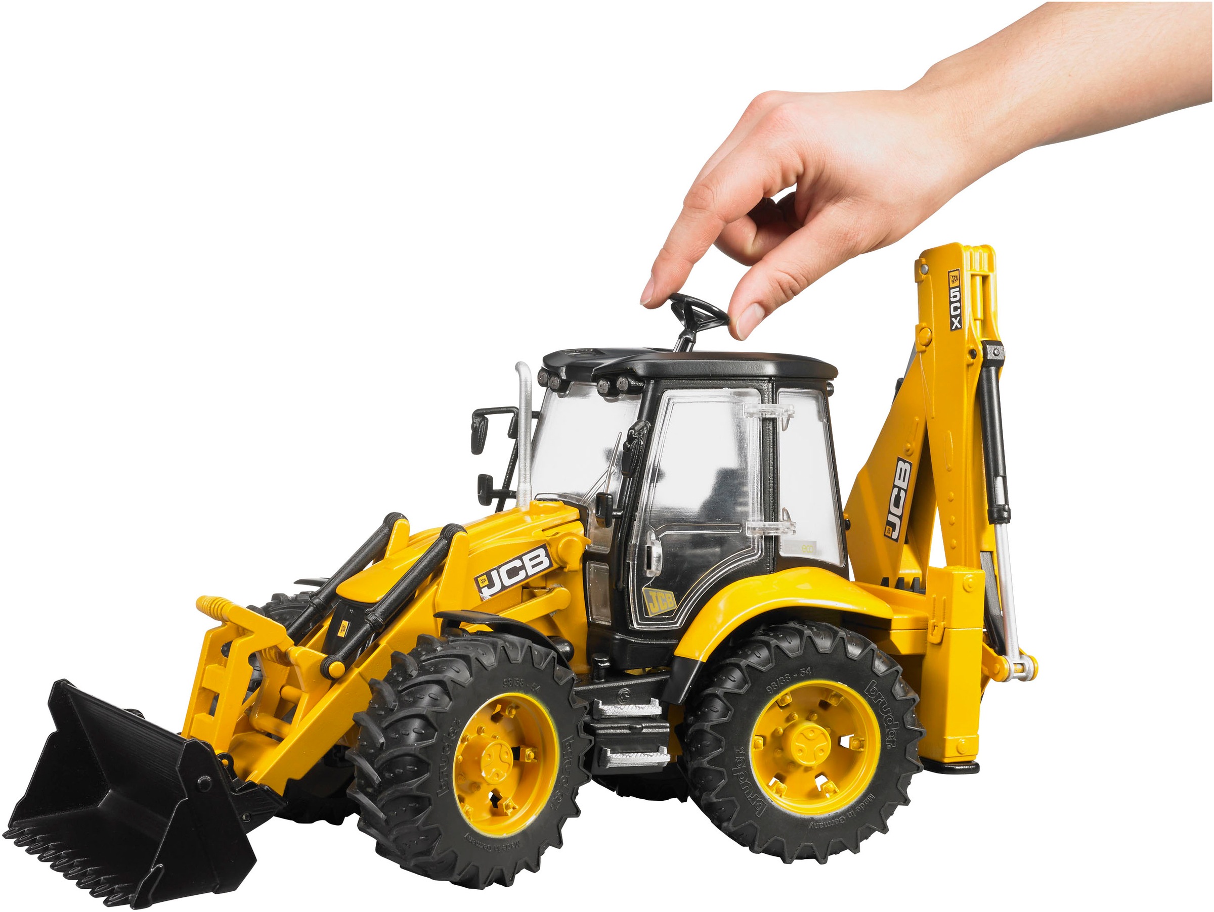Bruder® Spielzeug-Bagger »JCB 5CX eco Baggerlader 41 cm (02454)« Made in Europe