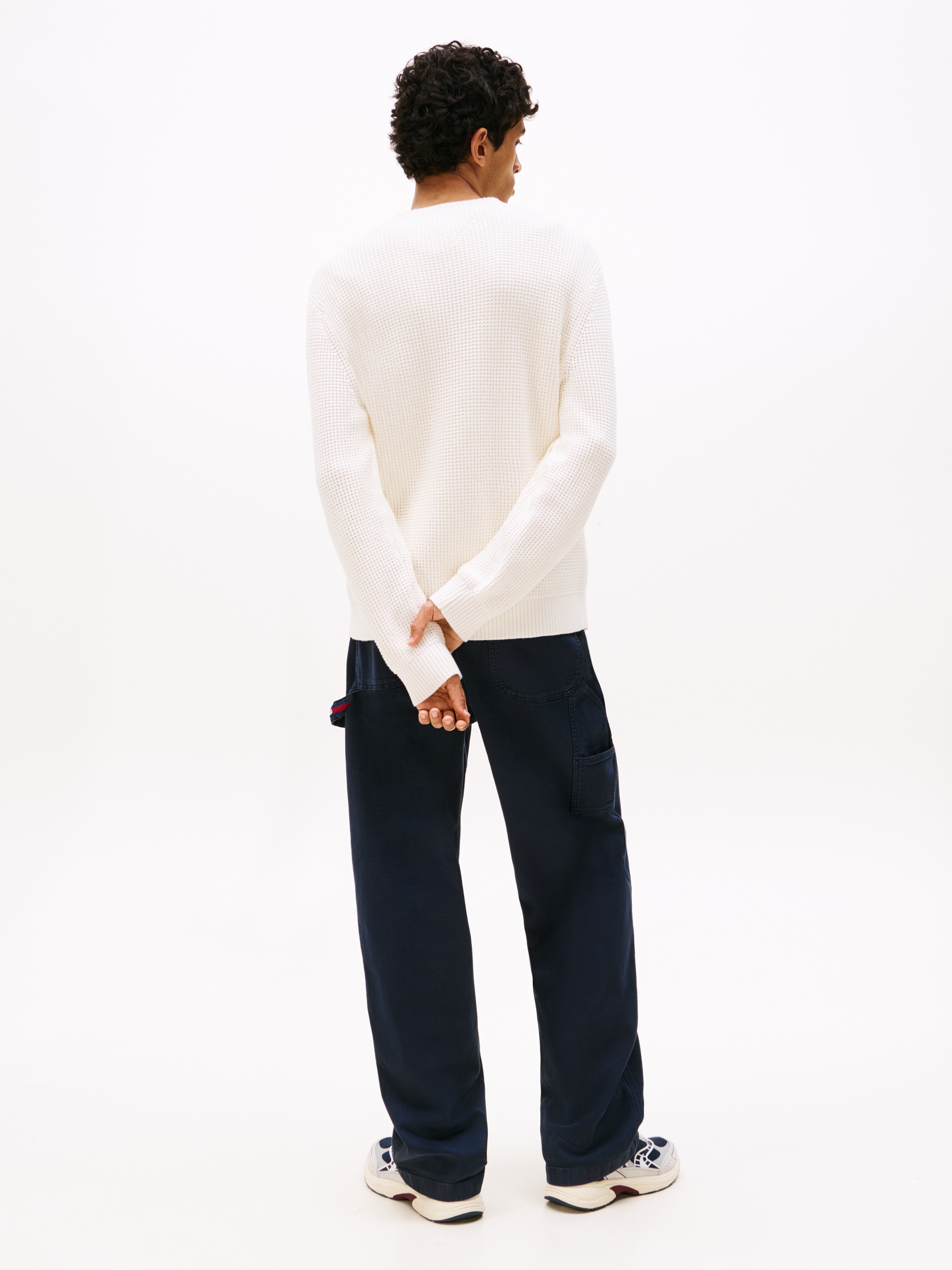 Tommy Jeans Strickpullover »TJM SCRIPT CHUNKY«, Regular Fit, Rundhals