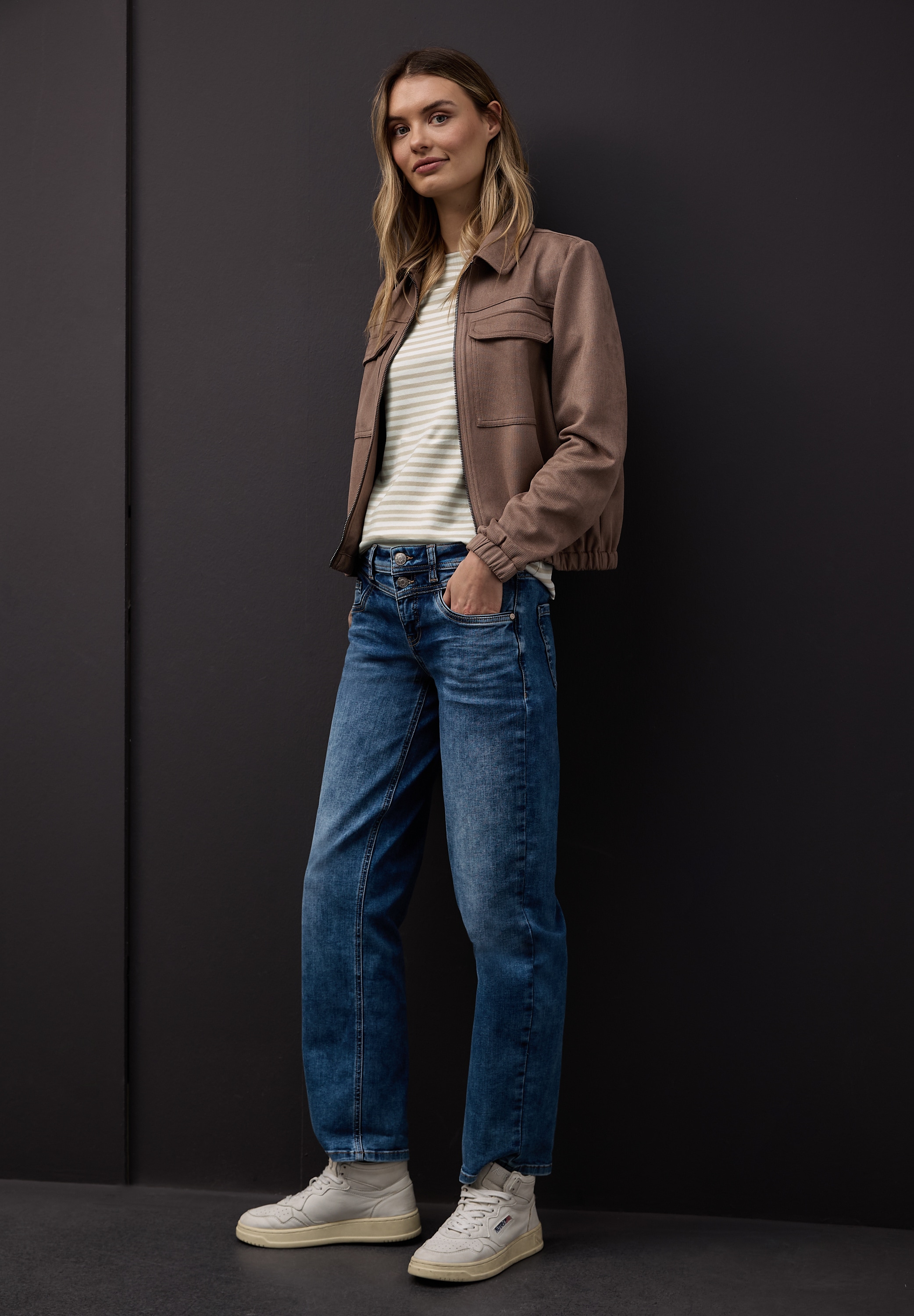 STREET ONE Langarmshirt in Streifen-Optik