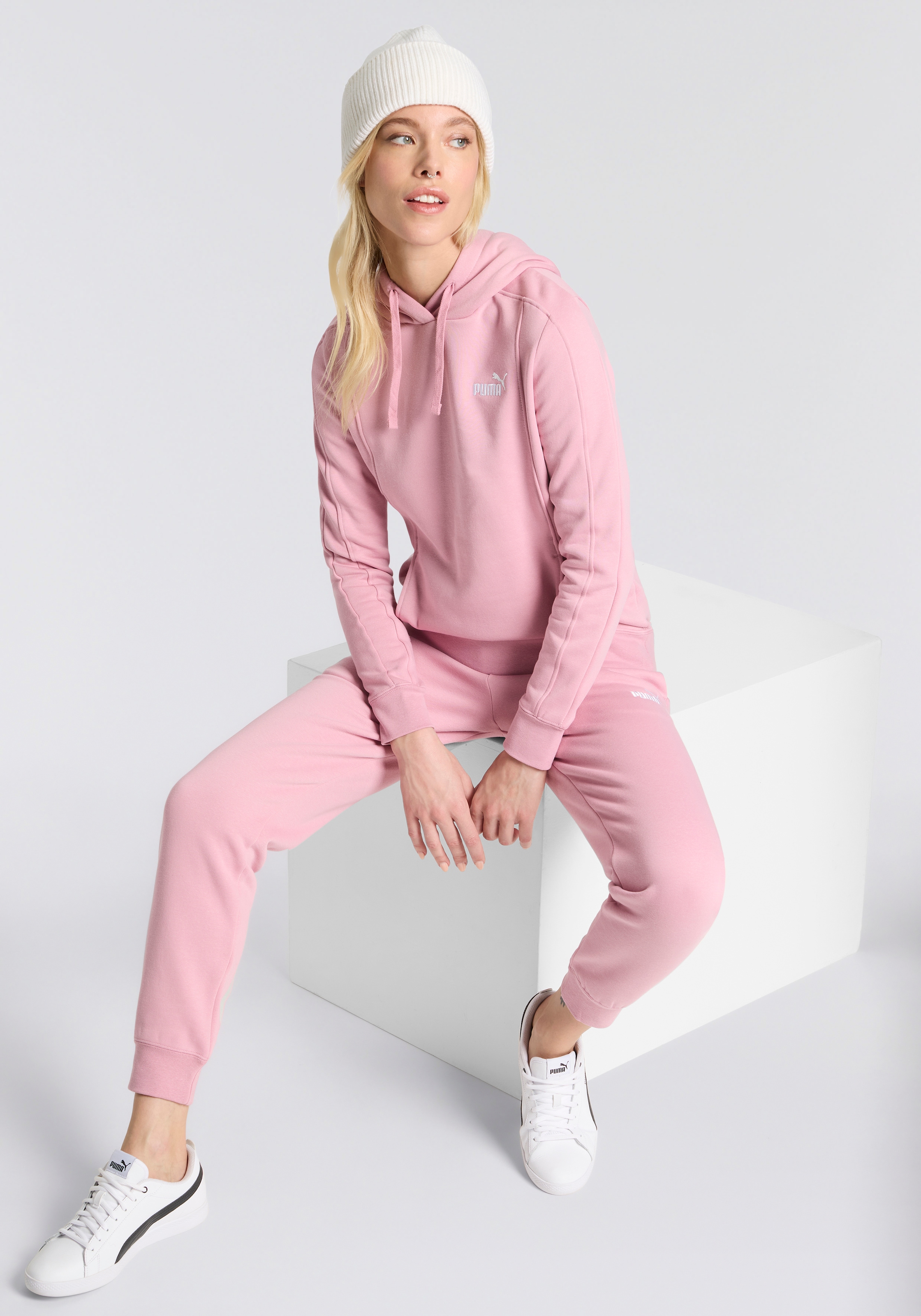 PUMA Trainingsanzug »HOODED SWEAT SUIT FL CL«, (2 tlg.)