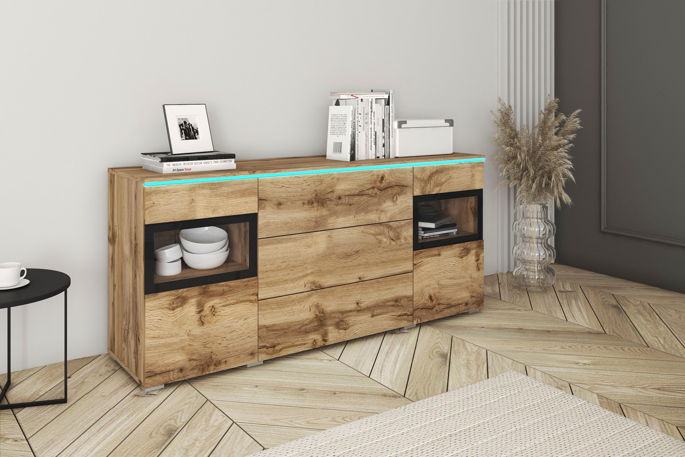 INOSIGN Sideboard »VERA«, Moderne grifflose Kommode,verstellbare Einlegeböden