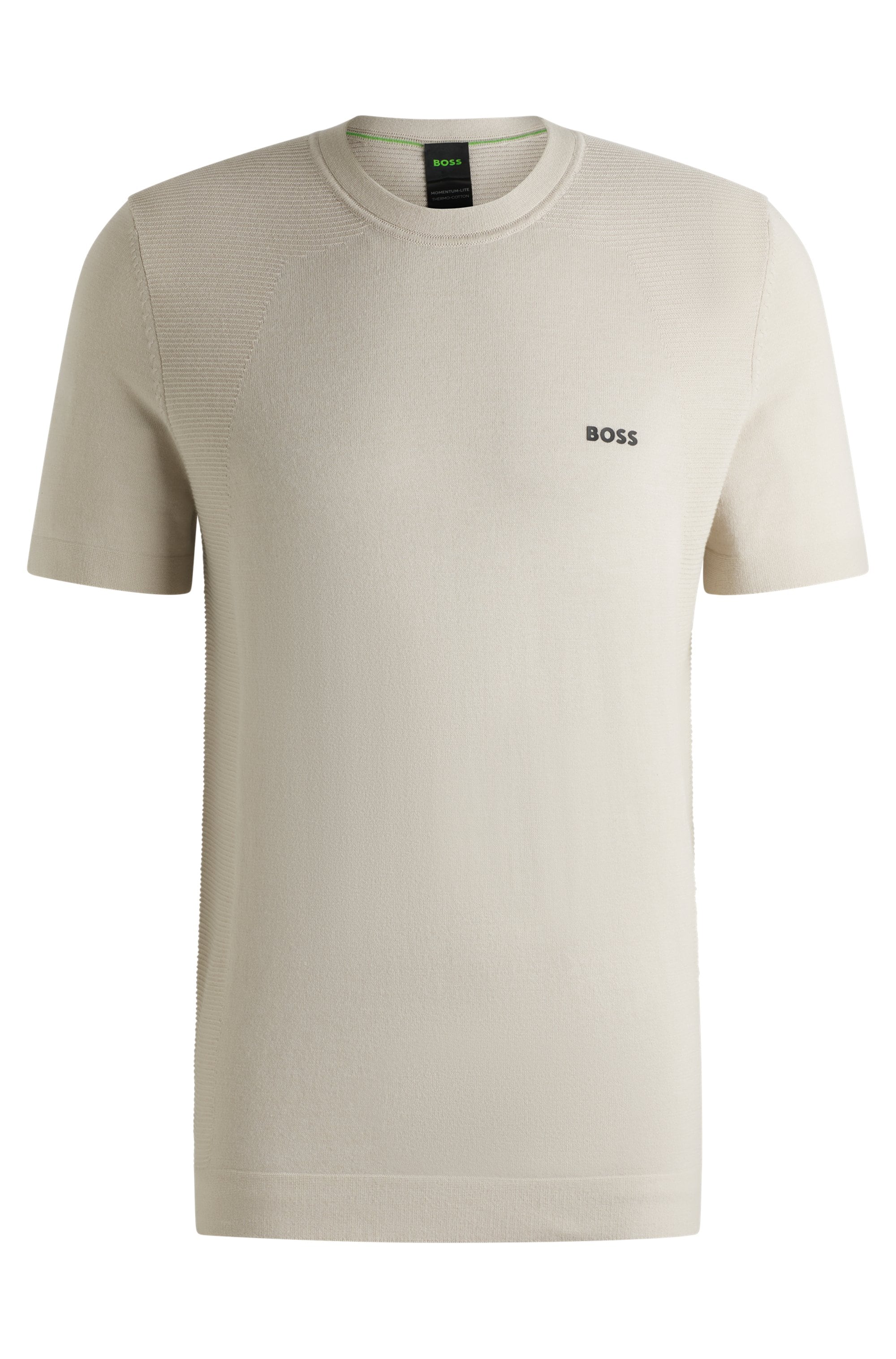 BOSS GREEN Rundhalspullover »Momentum Lite T24«, mit Strukturmix