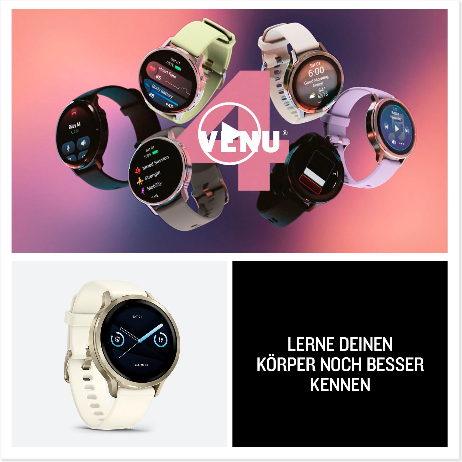 Garmin Smartwatch »Venu 4 45 mm« (3,53 cm / 1,4 ″)