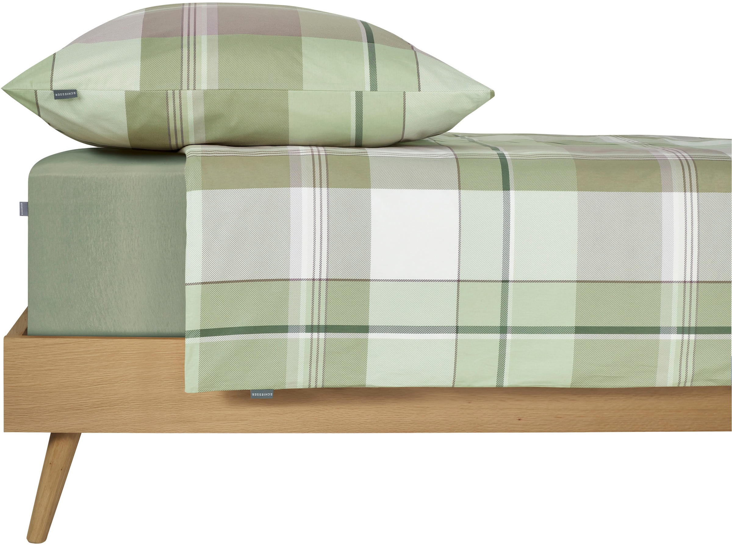 Schiesser Bettwäsche »Ate aus weicher Baumwolle mit einem klassischen Karo-Muster«, Made in Green