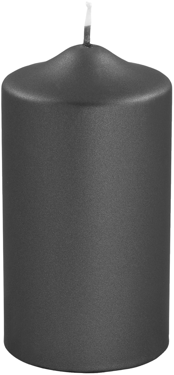 Fink Stumpenkerze, (Set, 2 tlg.), in Metallic-Optik, Höhe ca. 15 cm