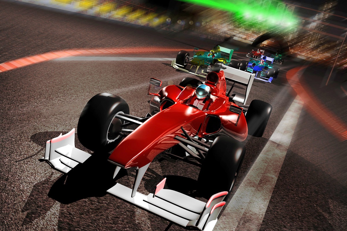 Papermoon Fototapete »Rennen, Rennwagen, Formel«