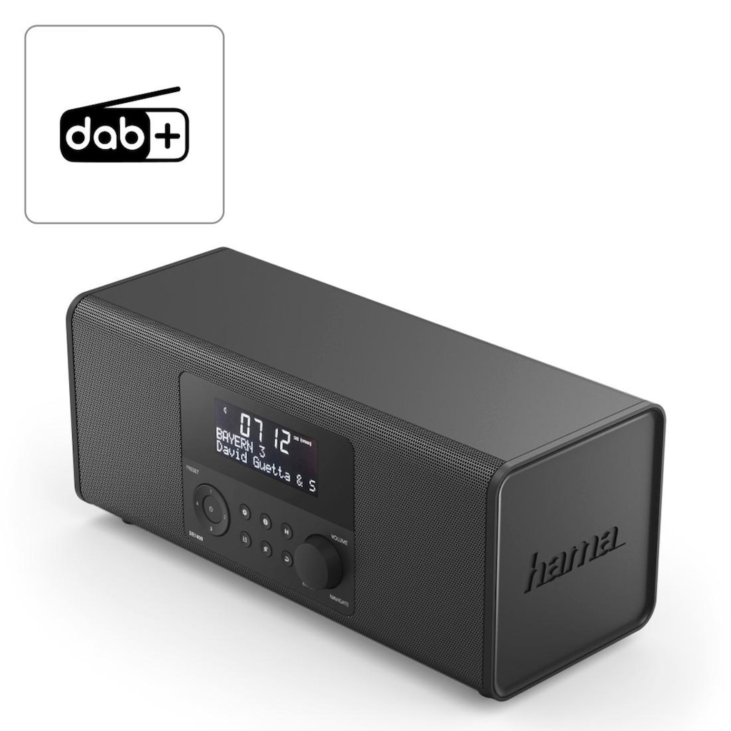 Hama Digitalradio (DAB+) »Digital Radio, DAB Radiowecker, FM/Stereo/6W DR1400«