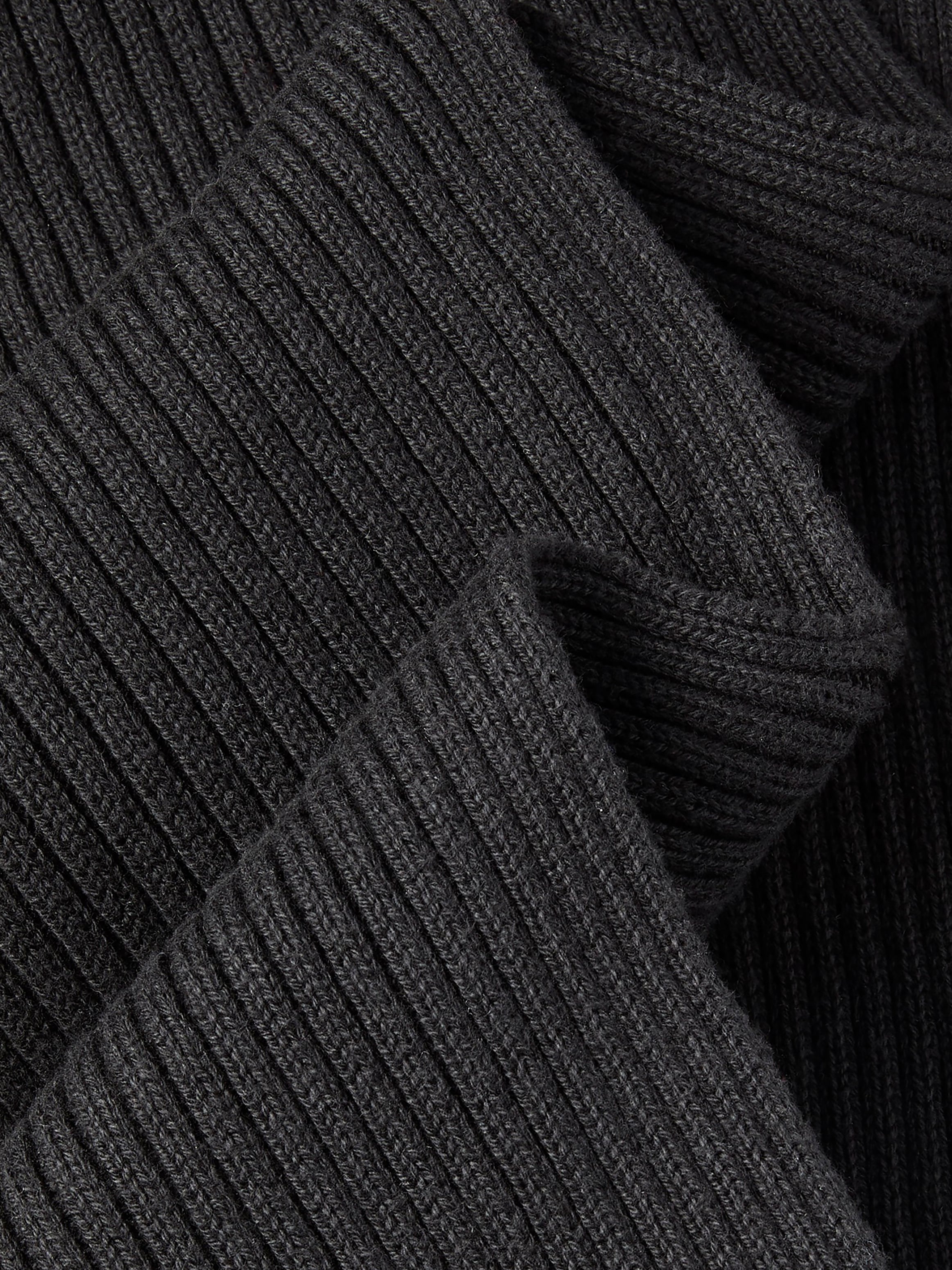 Calvin Klein Jeans Strickschal »PATCH CHUNKY RIB CTN KNIT SCARF« Regular fit mit Markenlogo