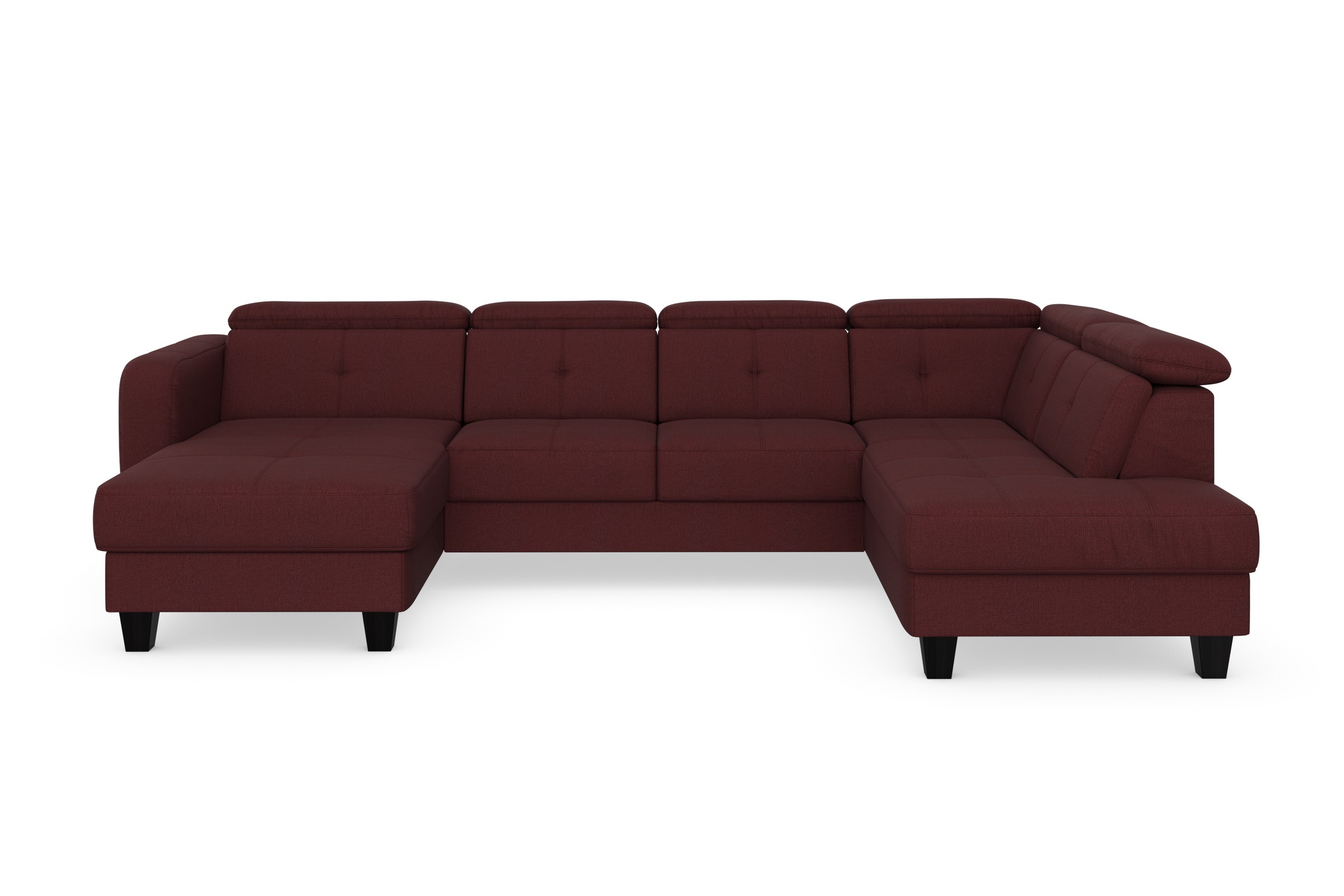 sit&more Wohnlandschaft »Belluci U-Form«, Kopfteilverstellung und Federkern, wahlweise mit Bettfunktion