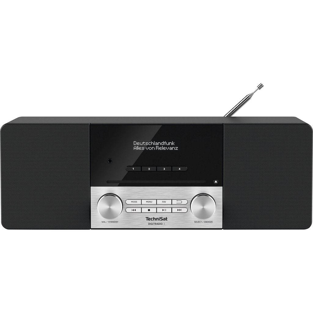 TechniSat Digitalradio (DAB+) »DIGITRADIO 3«, (A2DP Bluetooth-AVRCP Bluetooth Digitalradio (DAB+)-UKW mit RDS 20 W)