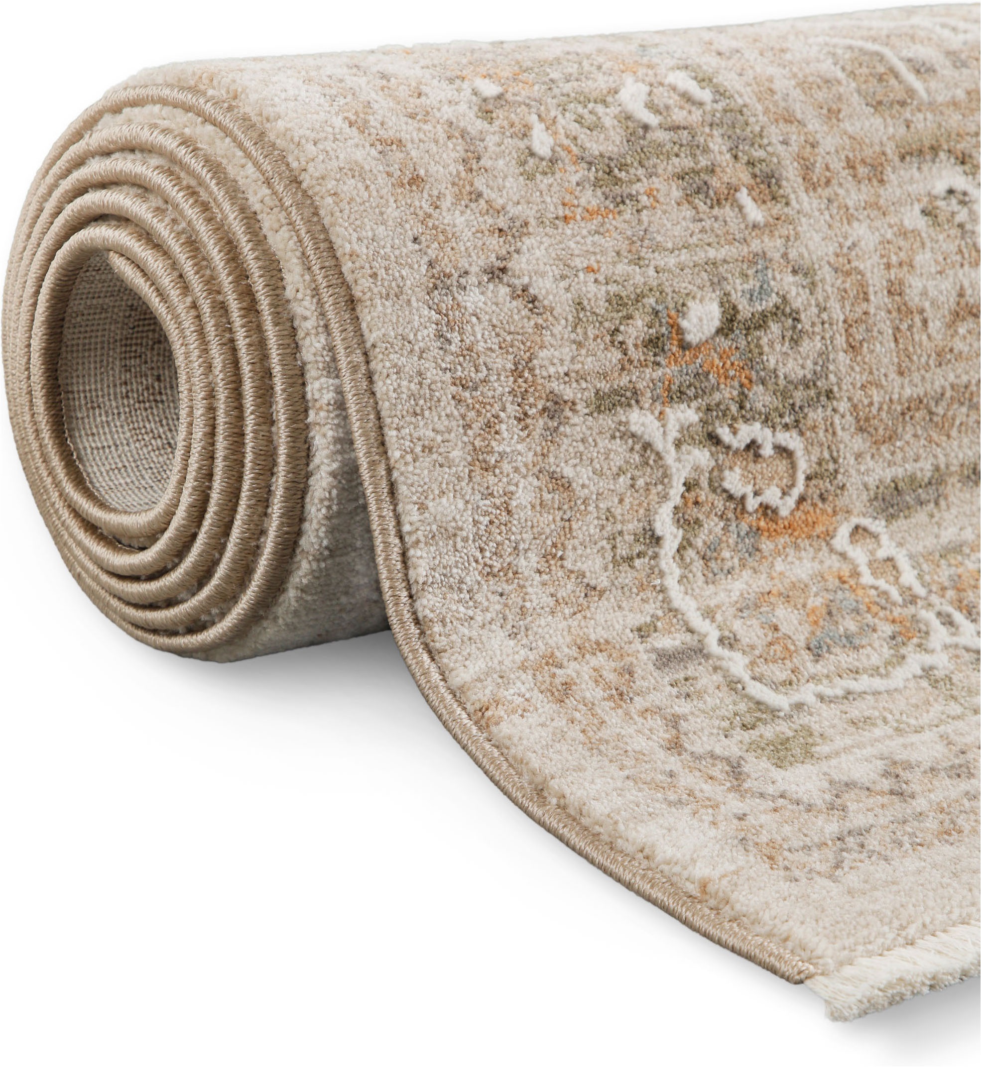 Esprit Teppich »Soft Vintage« rechteckig 15 mm Höhe Kurzflor, Vintage-Orient-Look, Hoch-Tief-Effekt, waschbar, Jute-Rücken
