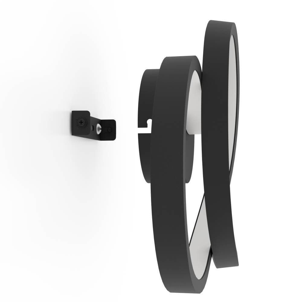 EGLO Wandleuchte »GIANELLA Wandlampe, Alu, Stahl und Kunststoff, Wohnzimmerlampe, Lampe«, 1 flammig, Leuchtmittel LED-Modul | LED fest integriert, Wand-/Deckenleuchte, L37 x H21,5 x AL8 cm, schwarz, 14,5W inkl.