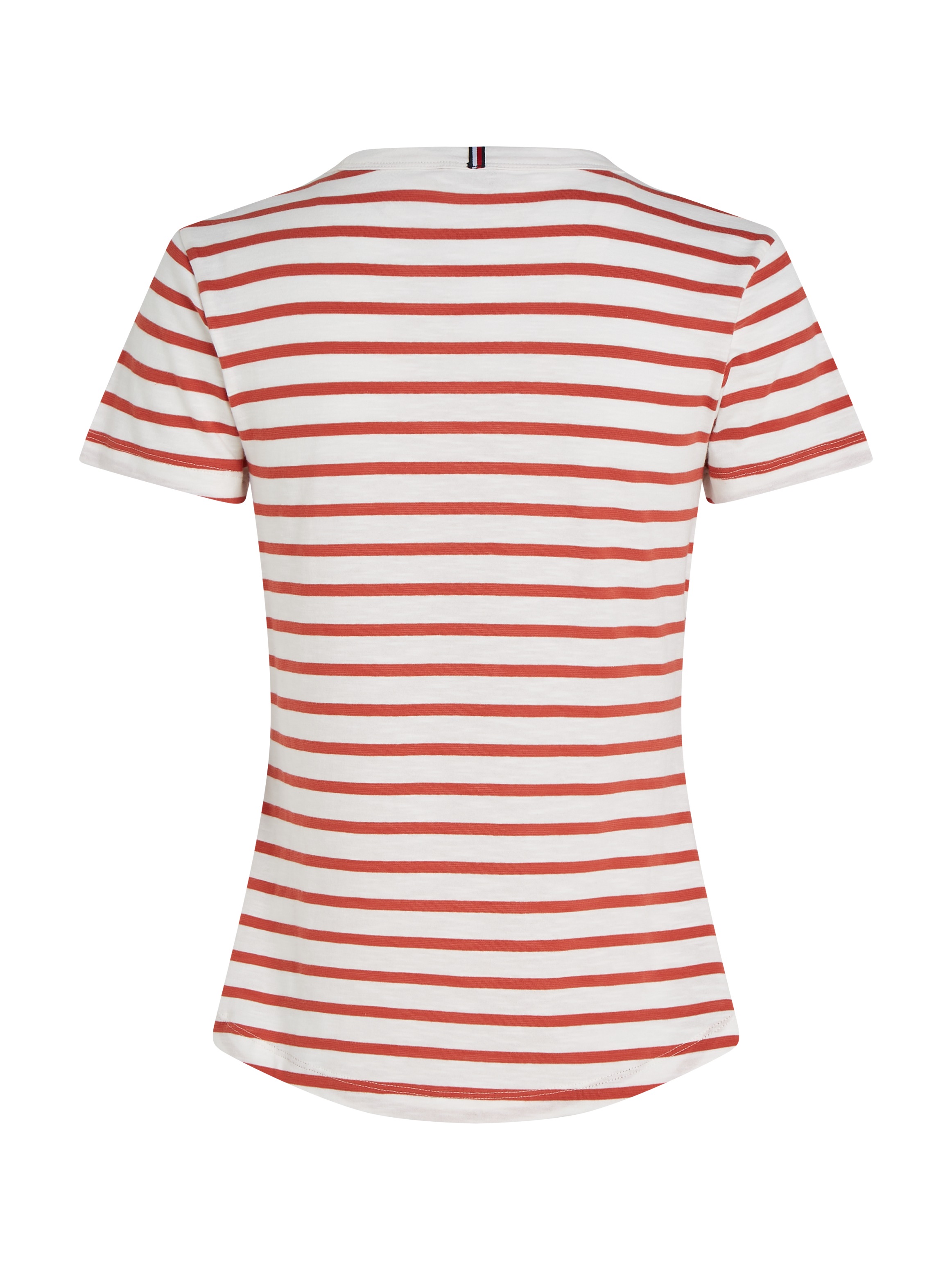 Tommy Hilfiger Rundhalsshirt »1985 SLIM SLUB C-NK SS«, mit Logostickerei