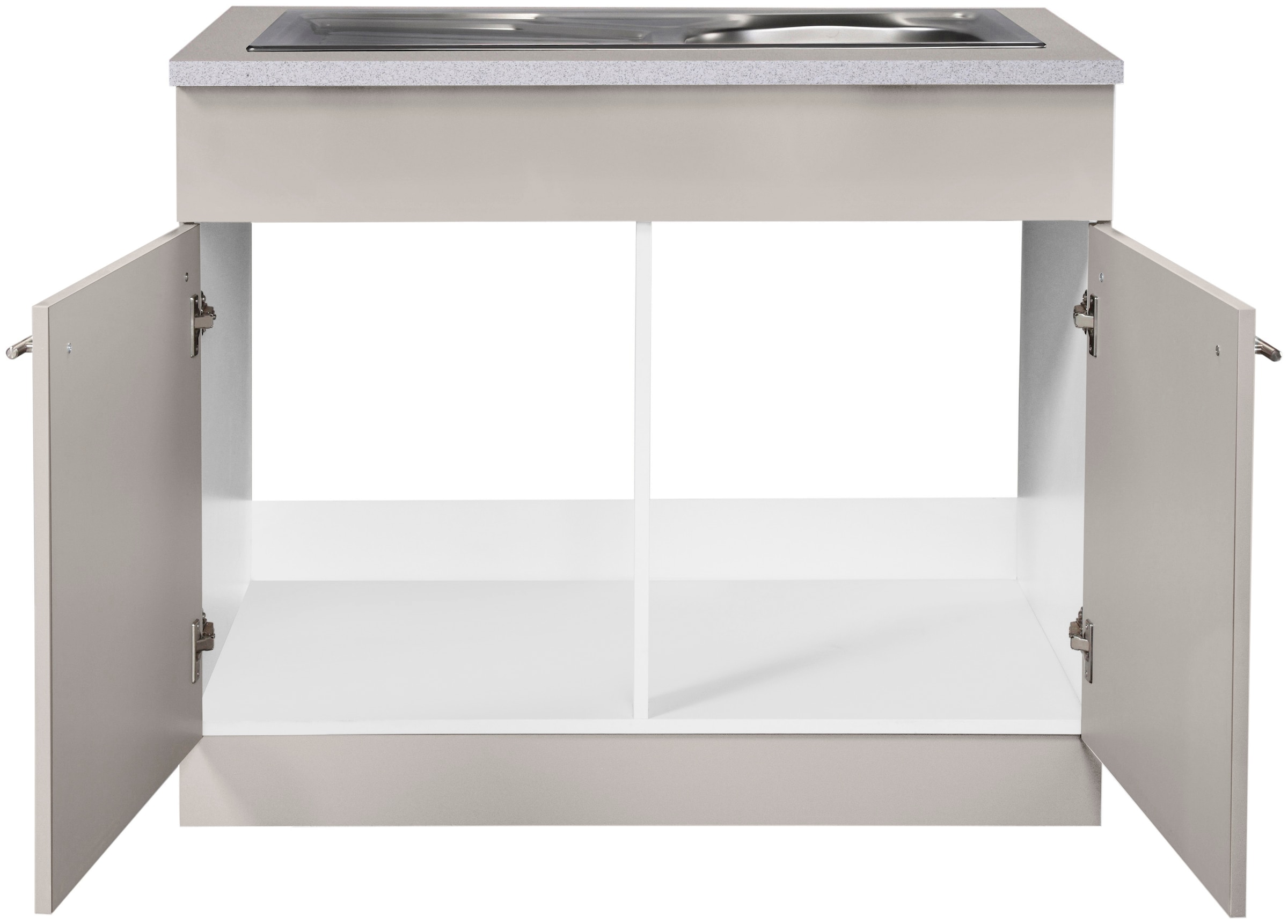wiho Küchen Spülenschrank »Chicago« 100 cm breit, inkl. Einbauspüle aus Edelstahl