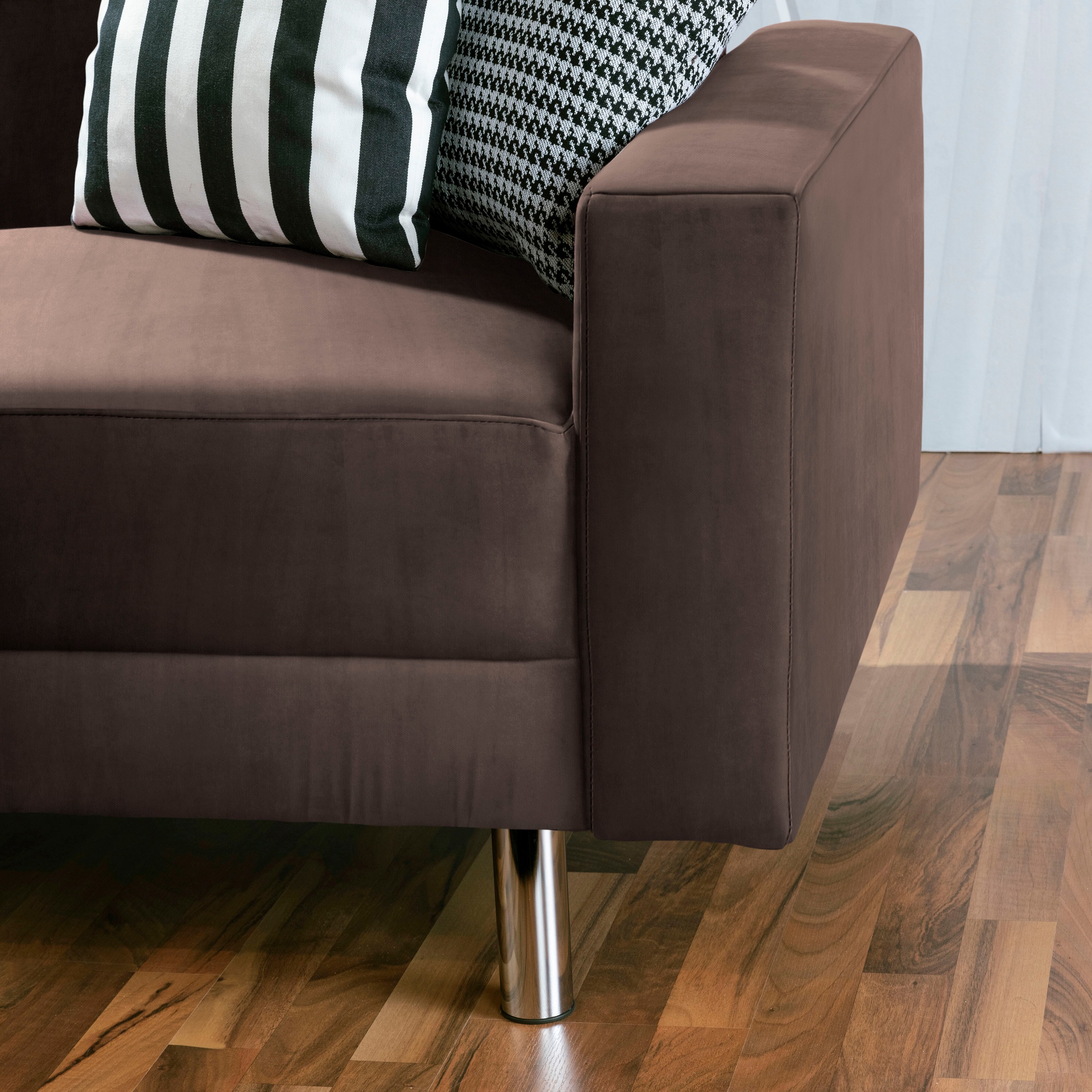 Max Winzer® Schlafsofa »Just Fresh modernes kubisches Sofa, Rückenverstellung für Sitzkomfort«, Recamiere links oder rechts montierbar, elegante Metallfüße