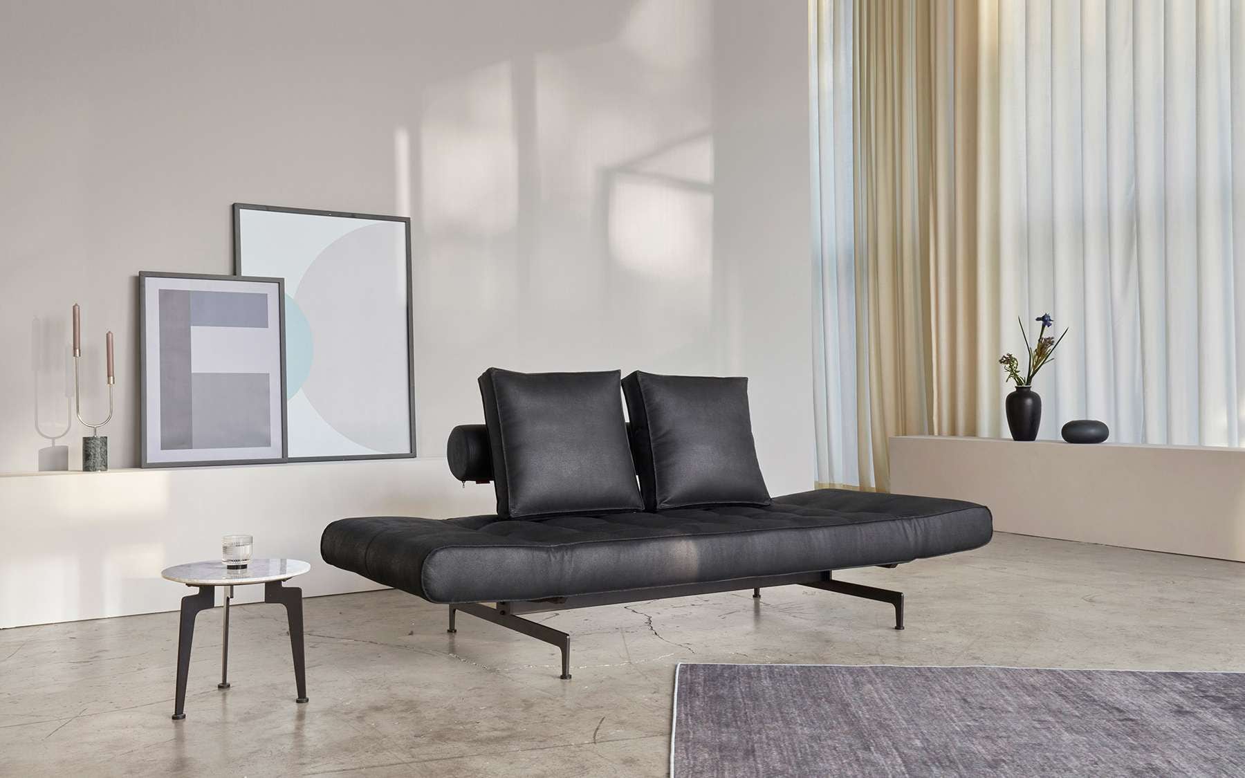 INNOVATION LIVING ™ 3-Sitzer »Ghia Schlafsofa«, eine große Liegefläche mit geringer Stellfläche, beidseitig abklappbar