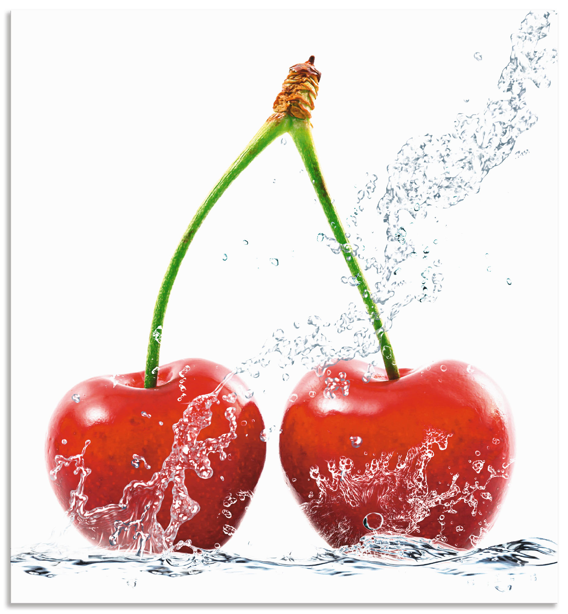Artland Küchenrückwand »Kirschen mit Spritzwasser«