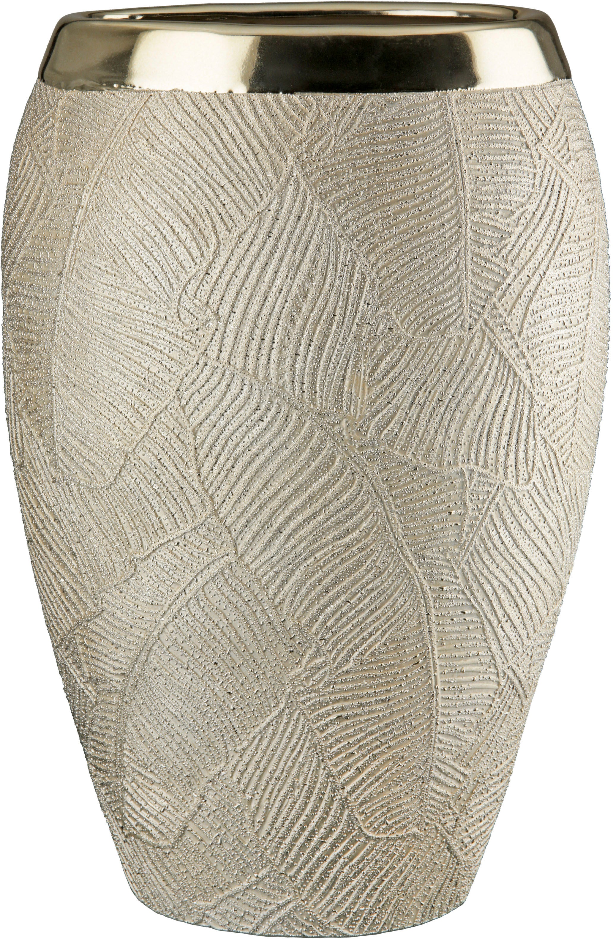 GILDE Dekovase »Cascade«, aus Keramik, Höhe ca. 35 cm