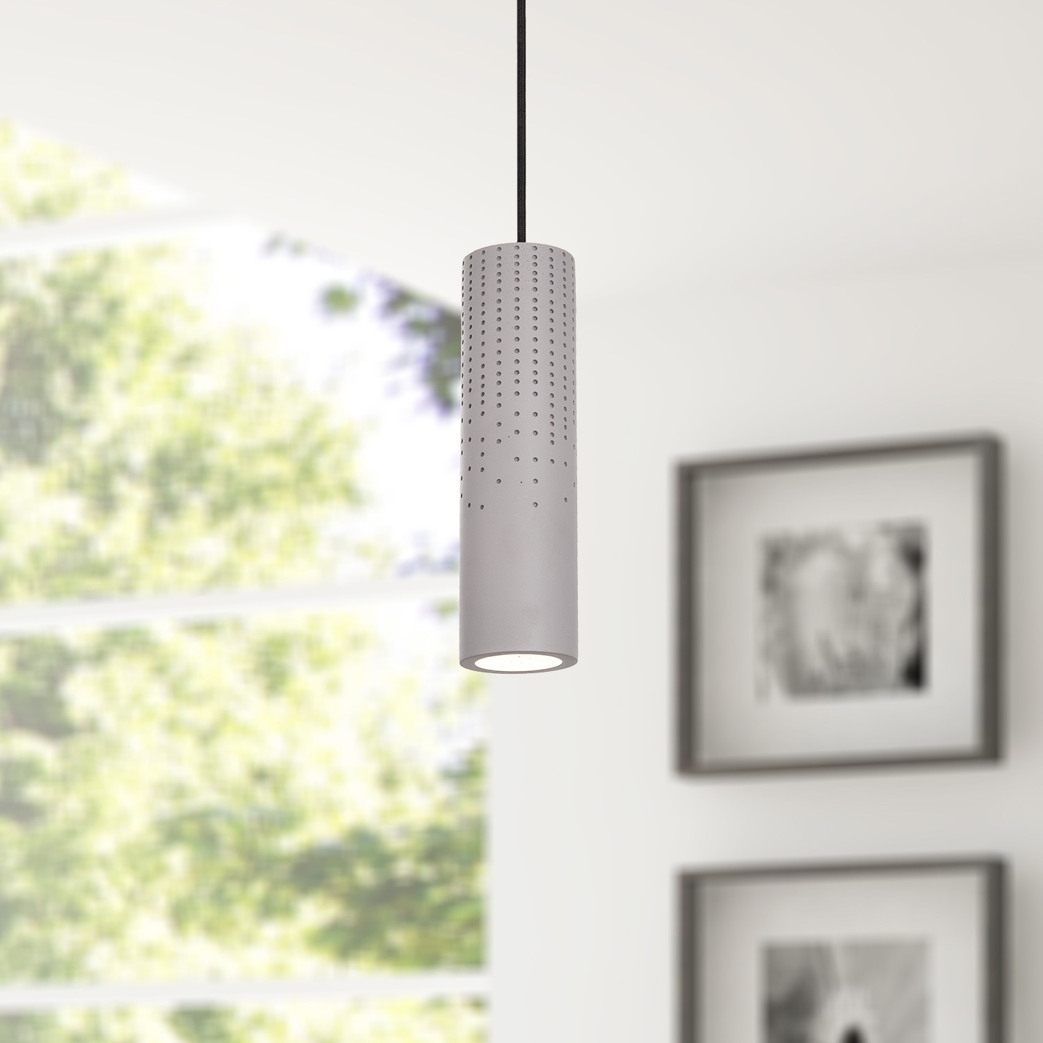 Paco Home Pendelleuchte »BAROLL«, 1 flammig, Leuchtmittel GU10 | ohne Leuchtmittel, LED, GU10, Lampe Für Wohnzimmer Esszimmer Küche, Höhenverstellbar