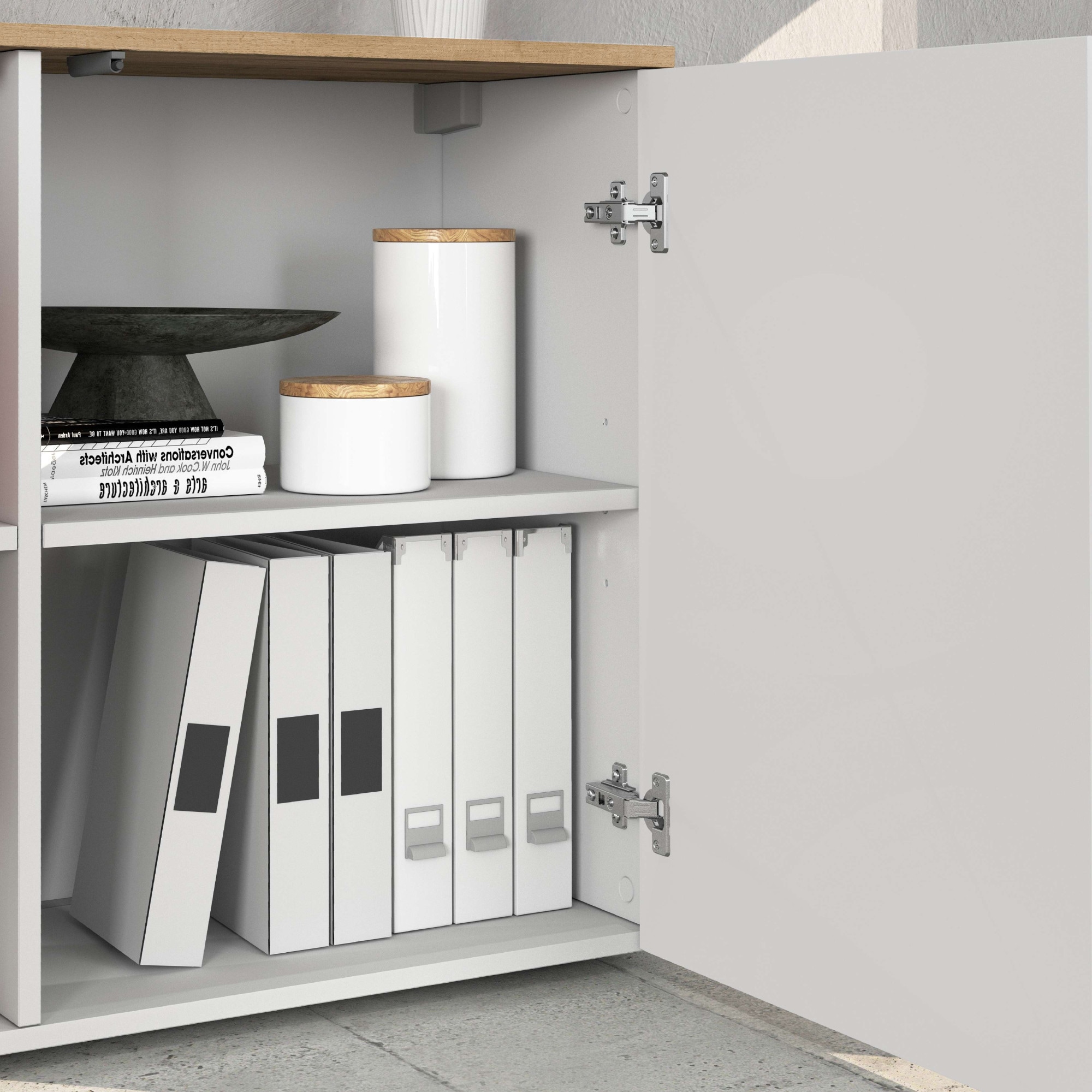 OTTO home Sideboard »ISEO, Kommode, Schrank, Sideboard, Lowboard, 6 Fächer, Breite 150 cm« 1 Stk. tlg. stehend/hängend, 3 Türen Hochglanz lackiert, Made in Italy