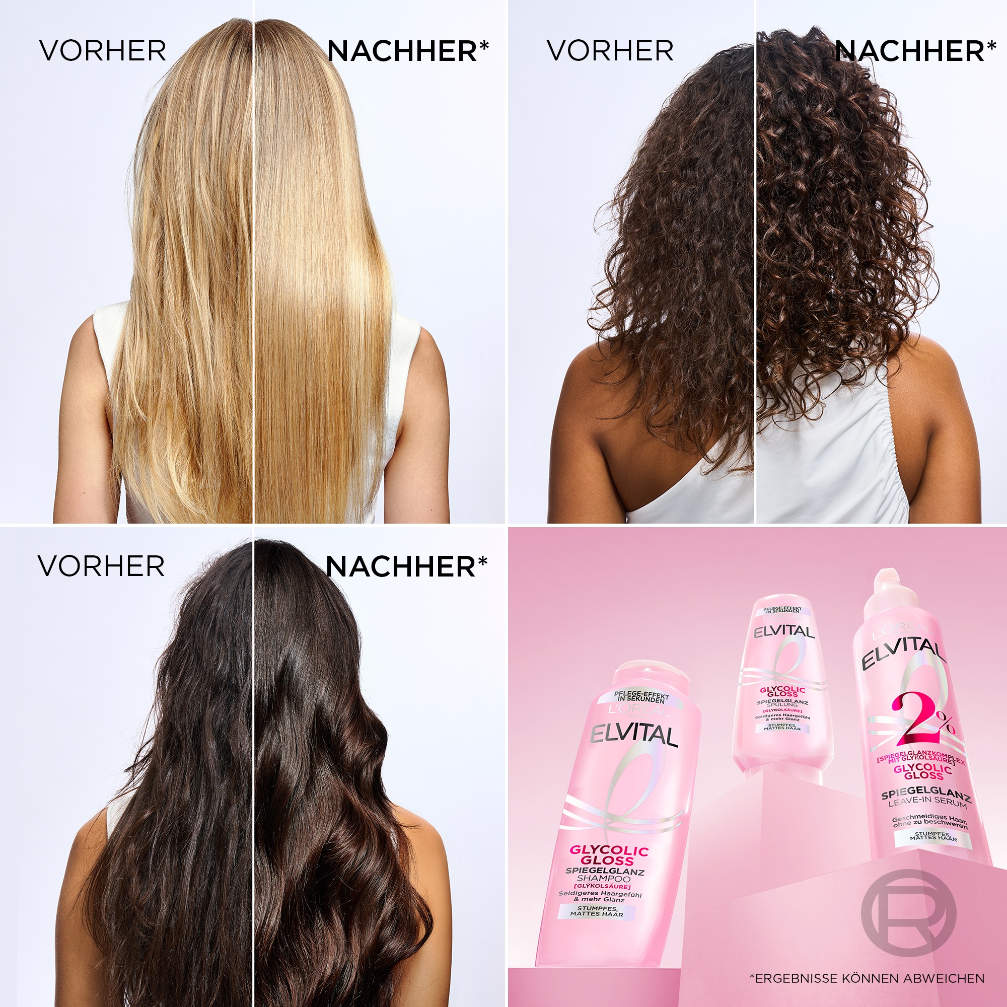 L'ORÉAL PARIS Haarshampoo »L'Oréal Paris Elvital Glycolic Gloss Shampoo 6er Packung«
