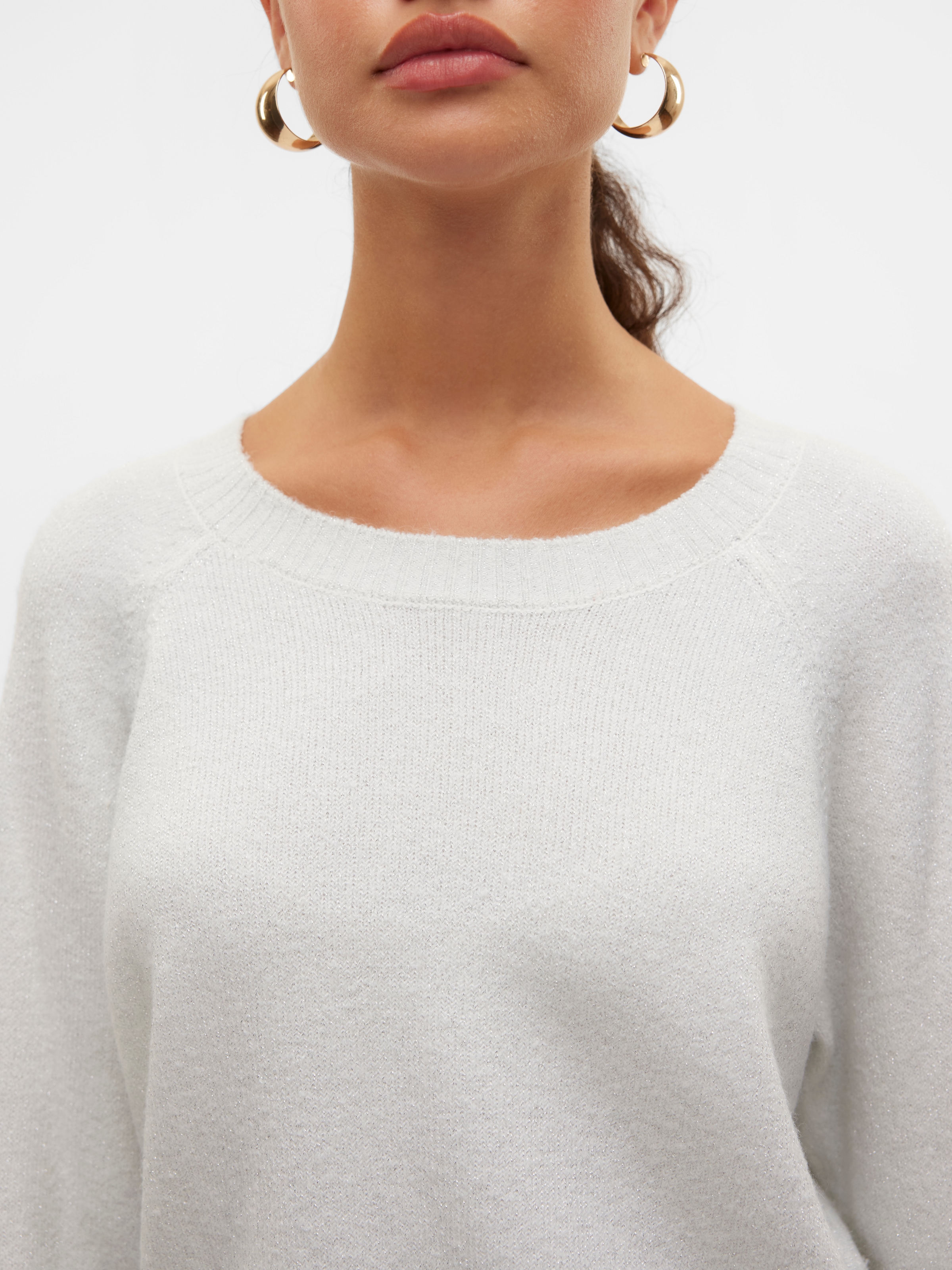 Vero Moda Rundhalspullover »VMDOFFYSHINE LS O-NECK BLOUSE REP NOOS«