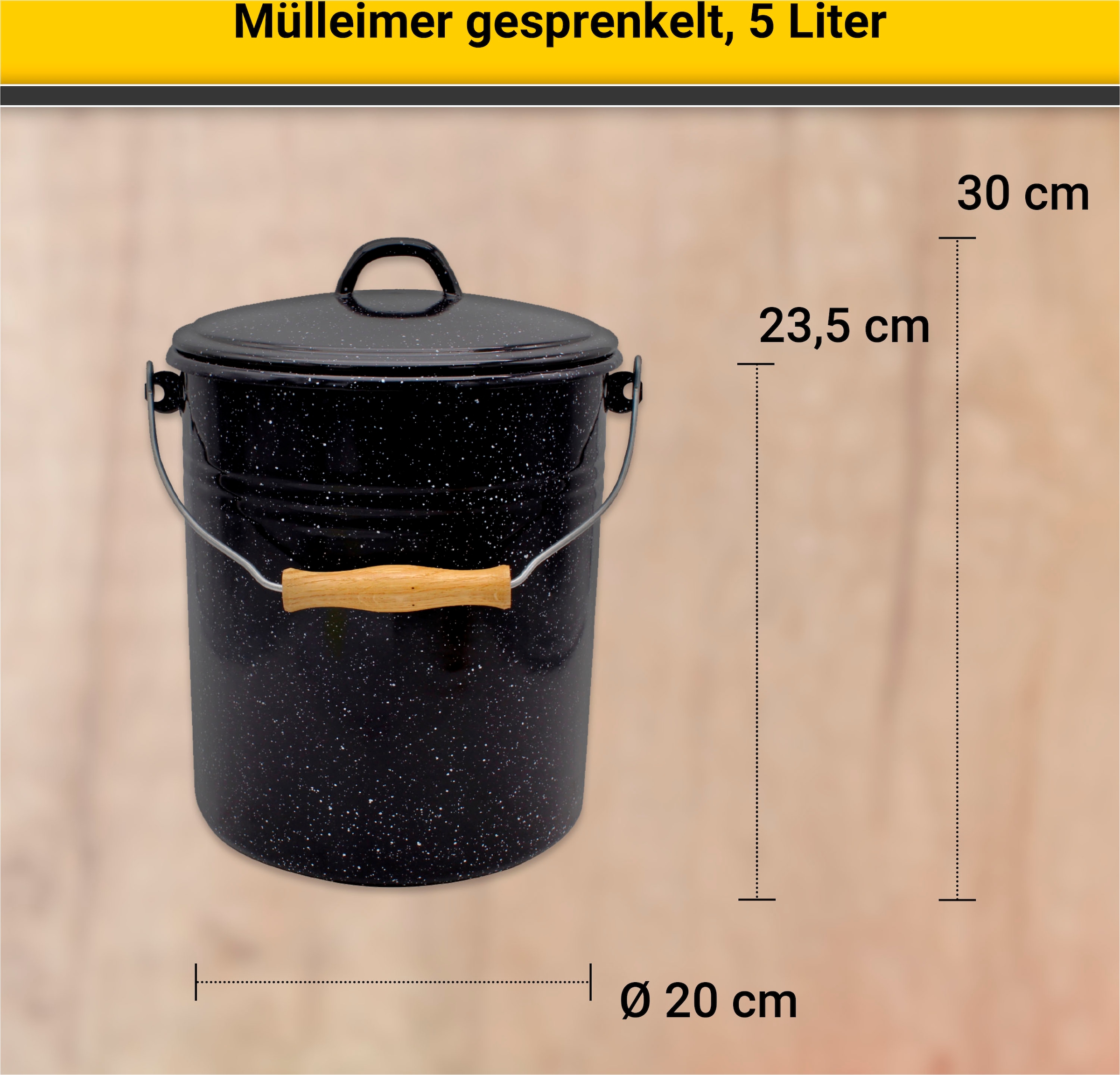 Krüger Mülleimer, schnitt- / kratzfeste Oberfläche, bakterienabweisend, extrem langlebig