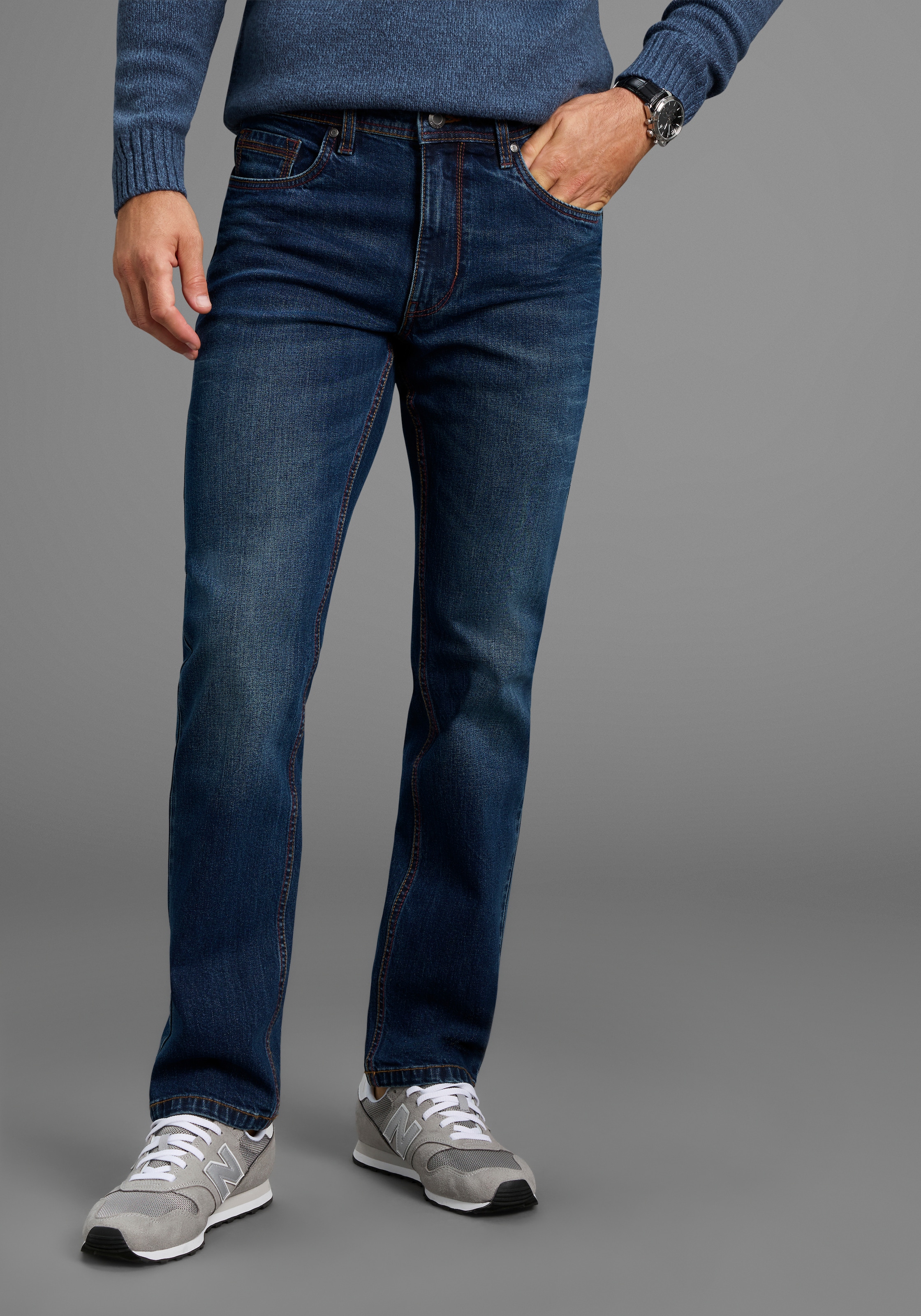 Arizona Straight-Jeans gerader Schnitt, mit Eingrifftaschen, Gesäßtaschen und Coinpocket