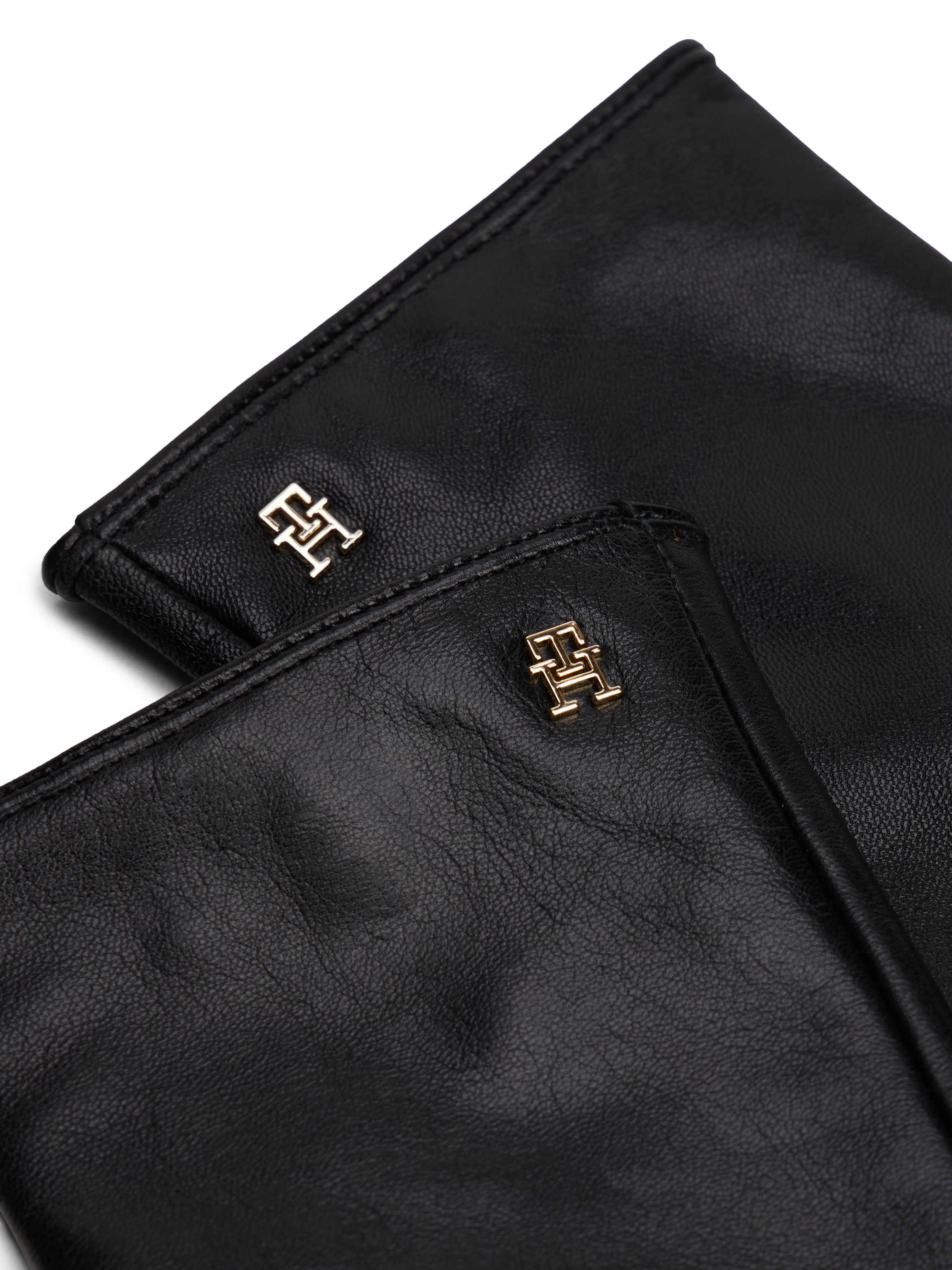 Tommy Hilfiger Lederhandschuhe »TH ELEVATED CHIC LEATHER«, Finderhandschuhe, für Damen