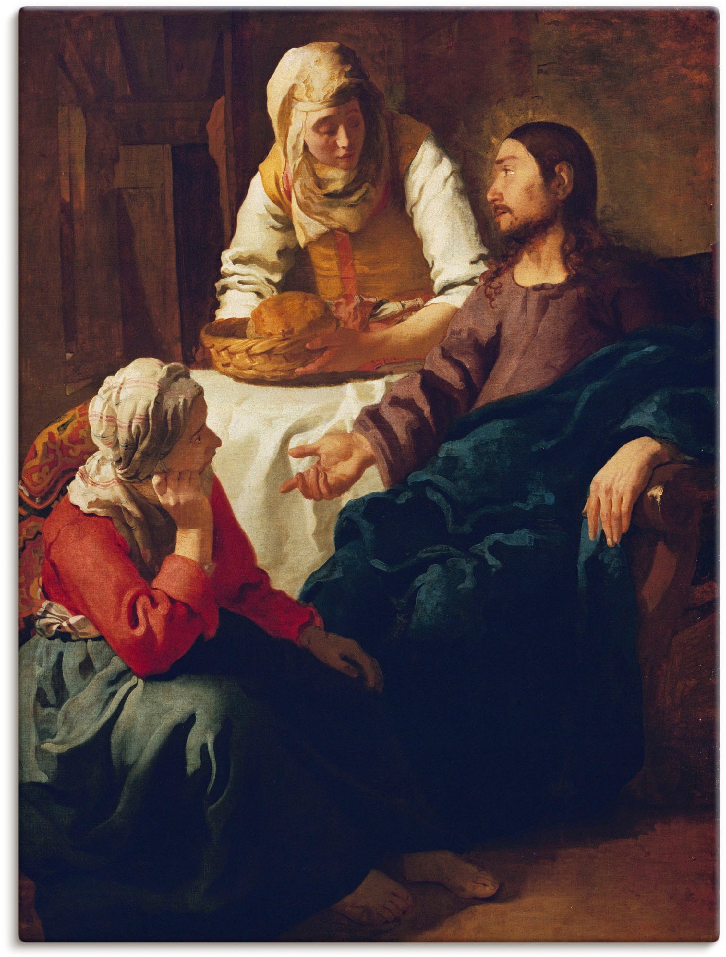 Artland Leinwandbild »Christus im Hause von Martha und Maria«, Religion, (1 St.), auf Keilrahmen gespannt