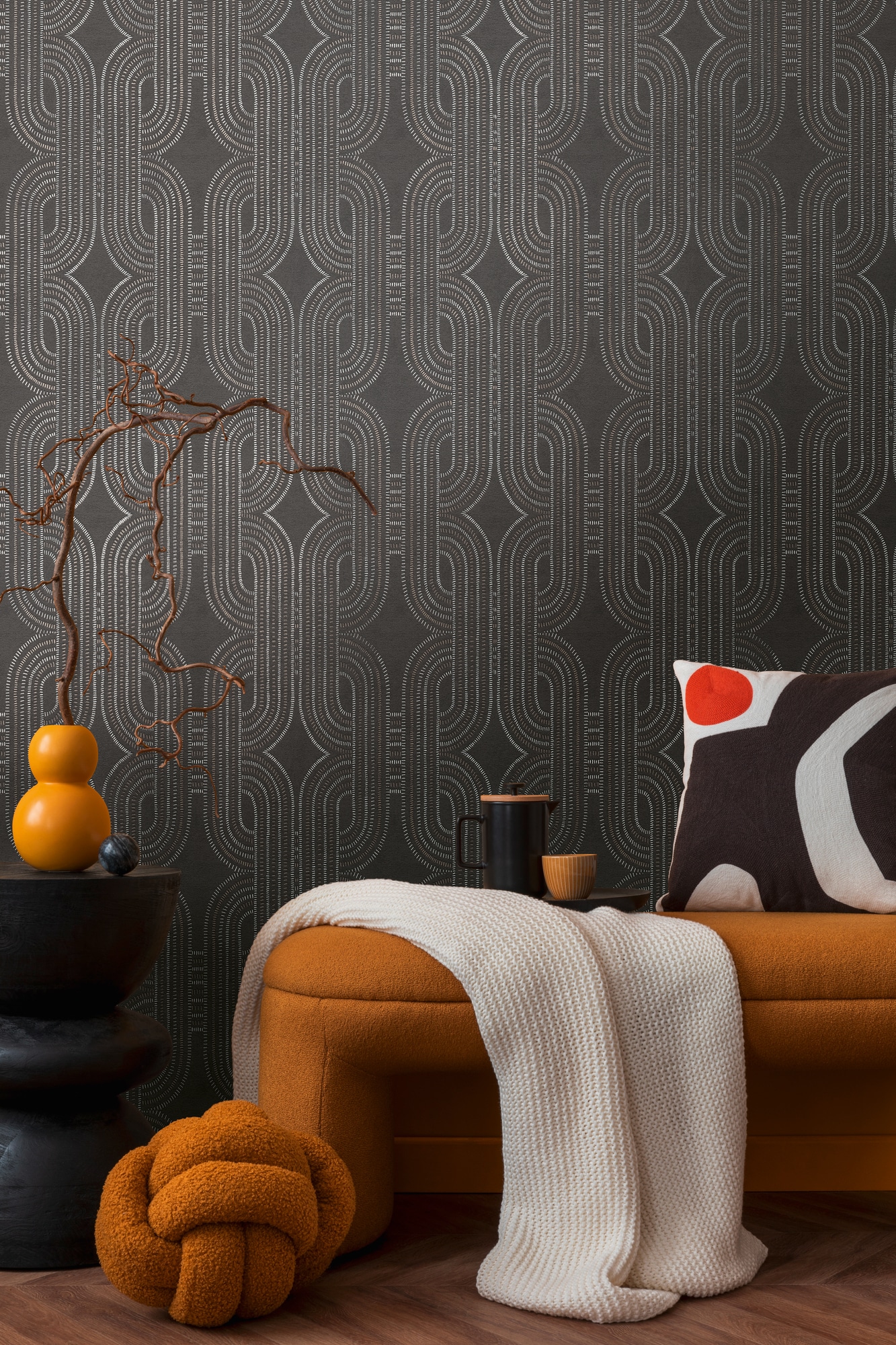 A.S. Création Vliestapete »French Affair Grafik-Tapete -Effekt Mustertapete Struktur Kunst« leicht glänzend strukturiert Vliestapete geometrisch für Schlafzimmer Küche Wohnzimmer Grafik Flur
