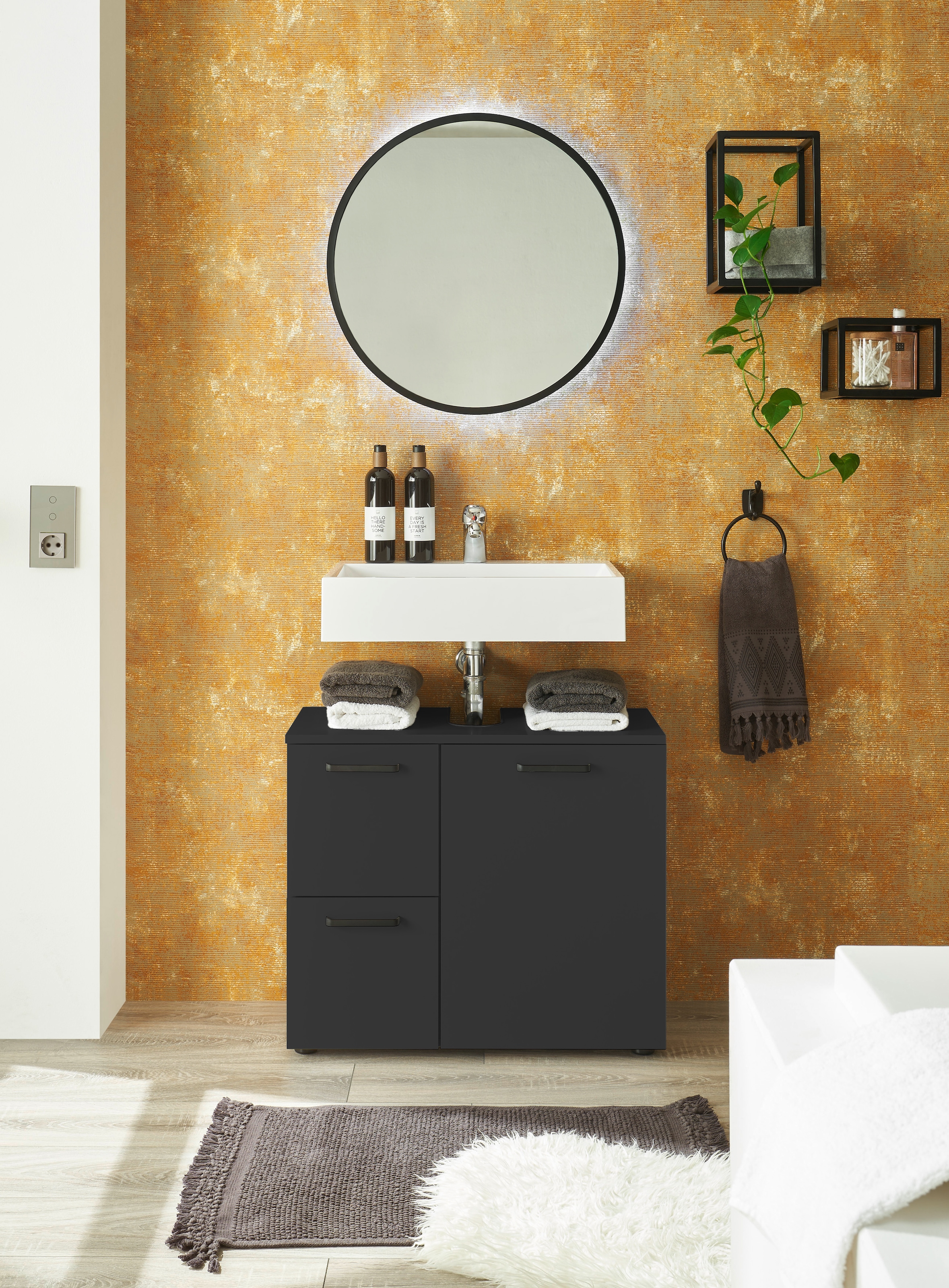 BASIC by Balculina Waschbeckenunterschrank »Vanice, Badezimmerschrank B/H/T 70x60x35cm« 1 Stk. tlg. Breite 70cm, Softclose, FSC-Mix 70%,Made in Europa