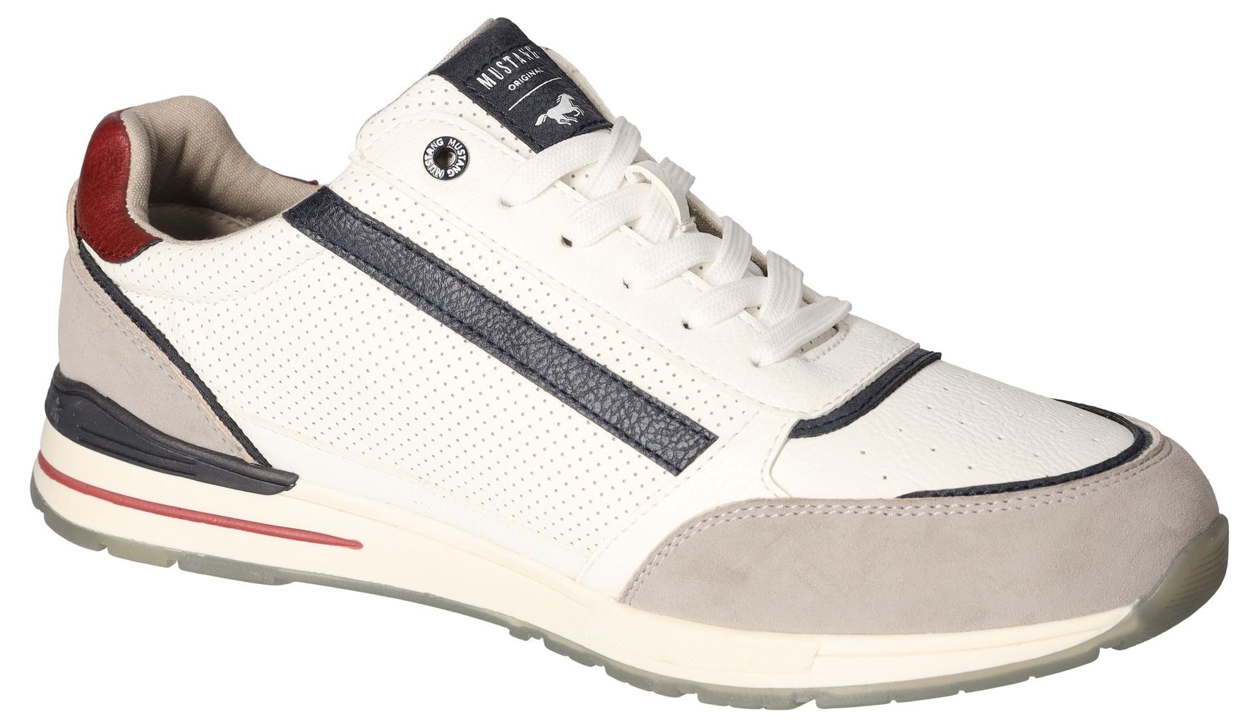 Mustang Shoes Sneaker, mit Außenreißverschluss, Freizeitschuh, Halbschuh, Schnürschuh