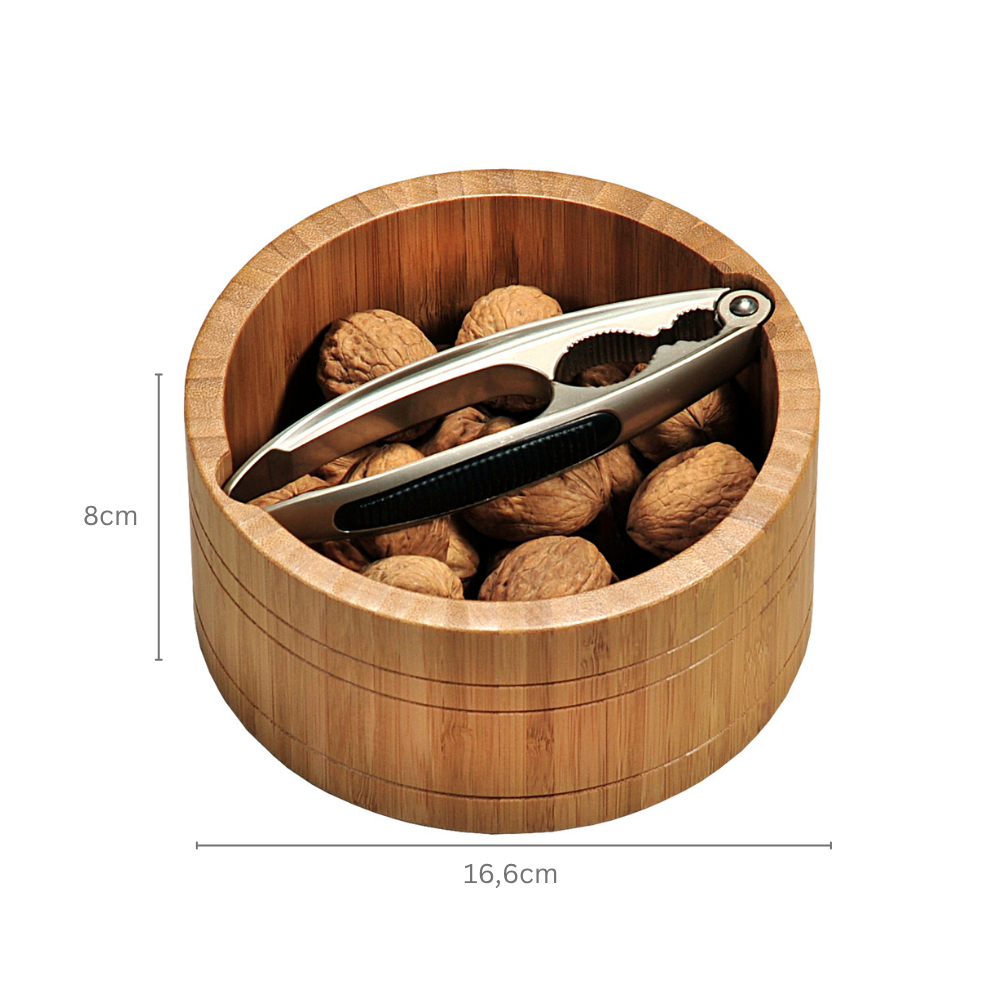 KESPER® Snackschale »Nussschale, rund« 2 Stk. aus Bambus inkl. Nussknacker