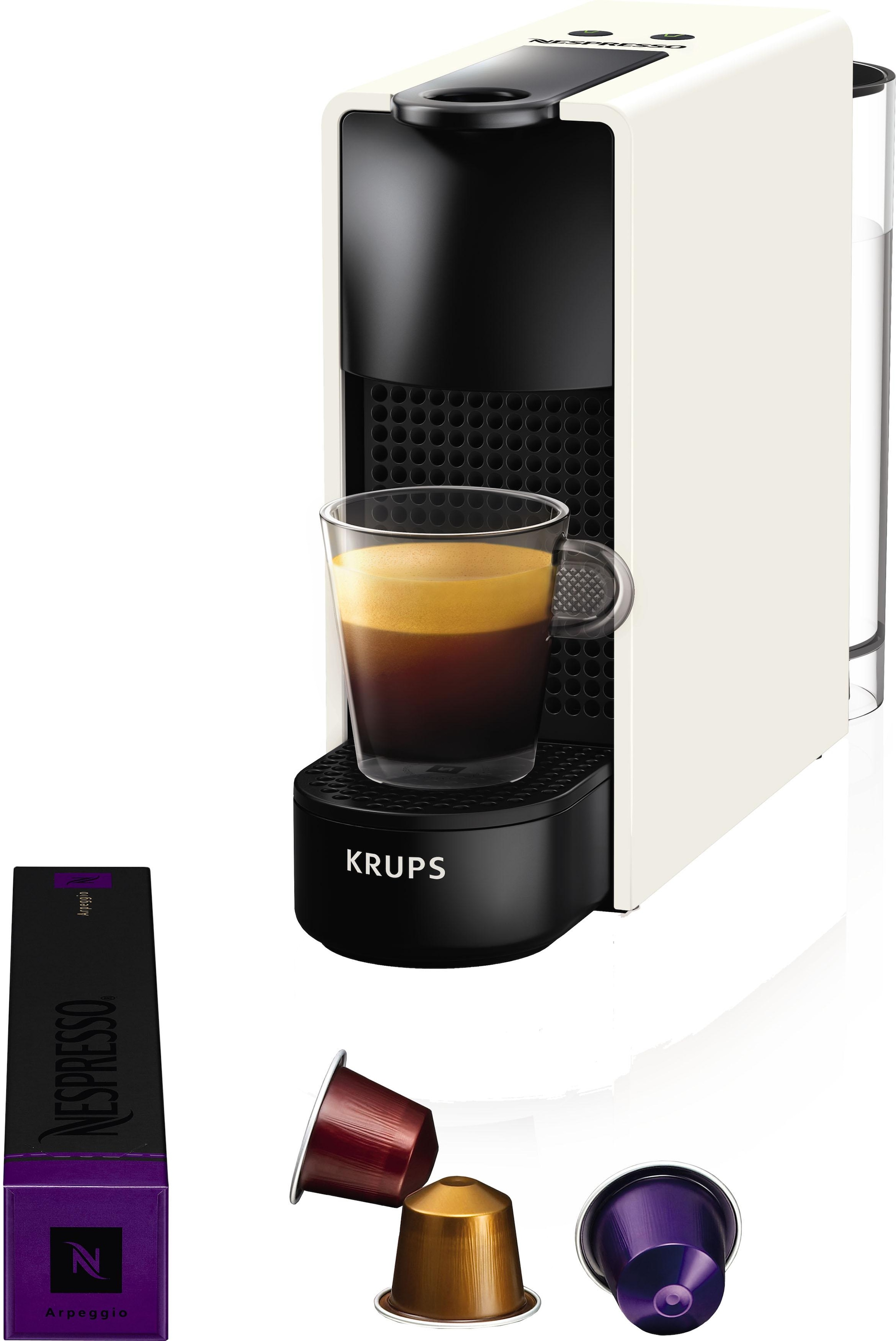 Nespresso Kapselmaschine Kapseln OTTO inkl. mit Wassertank: L, »XN1101 Essenza von bei jetzt 7 Mini online Willkommenspaket Krups«, 0,6