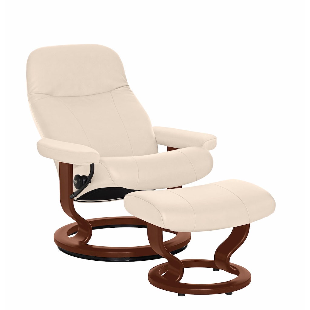 Stressless® Relaxsessel »Garda«, (Set, Relaxsessel mit Hocker), mit Hocker, mit Classic Base, Größe L, Gestell Braun