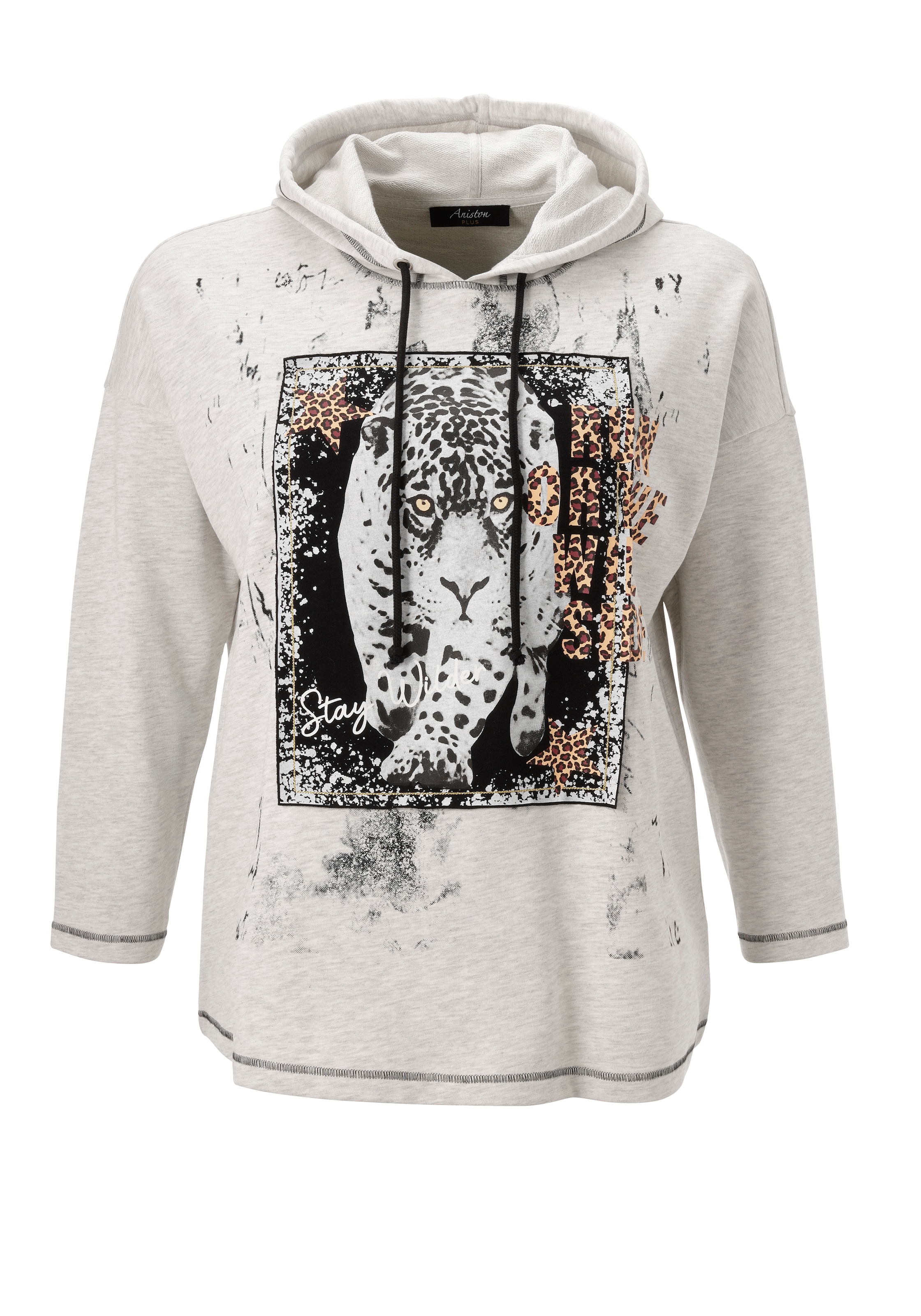 Aniston PLUS Sweatshirt, mit großem Tigerprint - NEUE KOLLEKTION