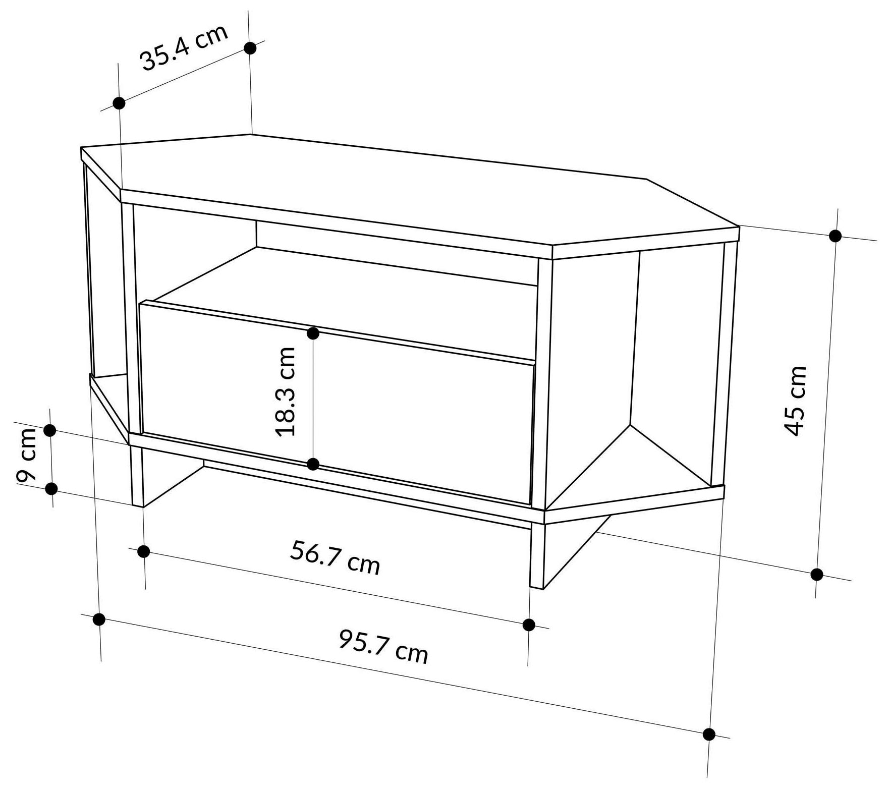 Decortie TV-Schrank »Viva TV Schrank«, (Packung), Einfache Montage,Platzsparend