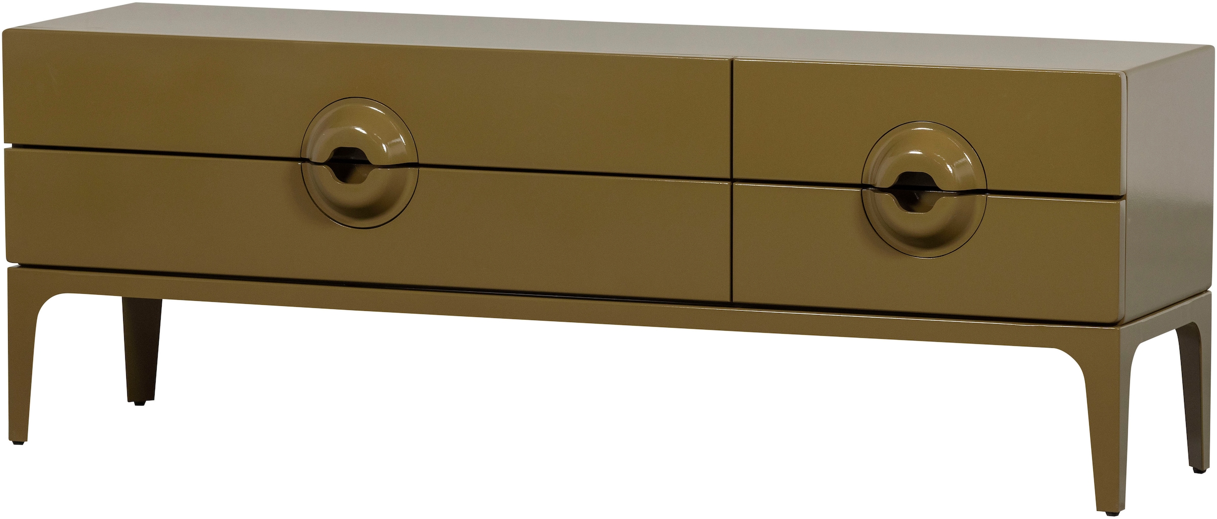 WOOOD Lowboard »Merge mit Eukalyptusholz und 4 Schubladen« Eukalyptusholz, Tragkraft 120 kg, Metallbeine