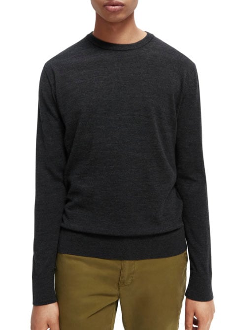 Scotch & Soda Wollpullover, Crewneck aus Merino Wolle