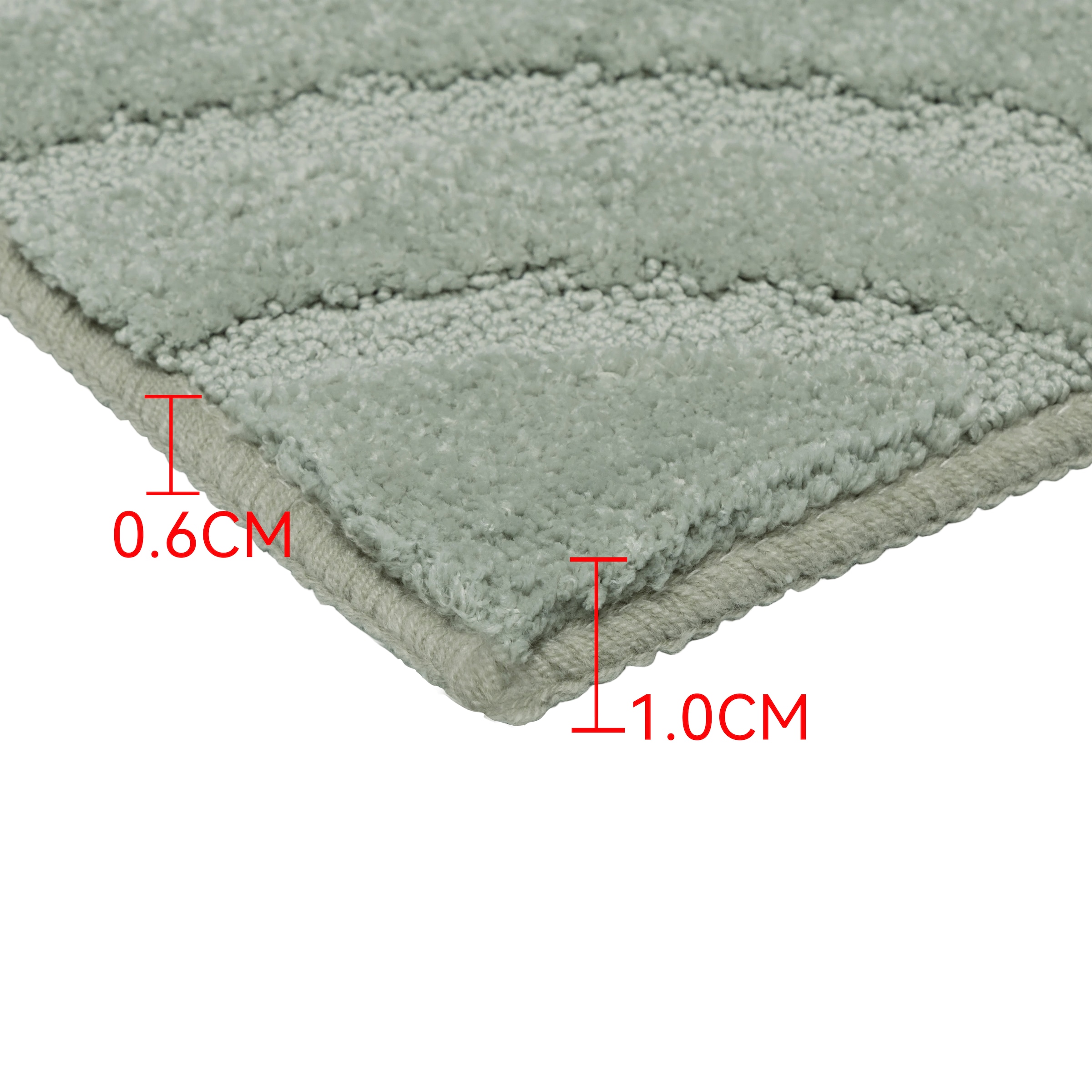 OTTO home Badematte »Regona Scandi, Badvorleger, Badezimmer Teppich, Duschvorleger« Höhe 10 mm rutschhemmend beschichtet strapazierfähig Badteppich, Uni Farben, Hoch-Tief-Effekt, modernes Muster, Zen