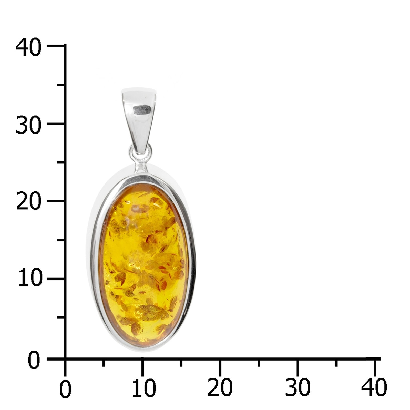 OSTSEE-SCHMUCK Kettenanhänger »- Classic 24x12 mm - Silber 925/000 - Bernstein«