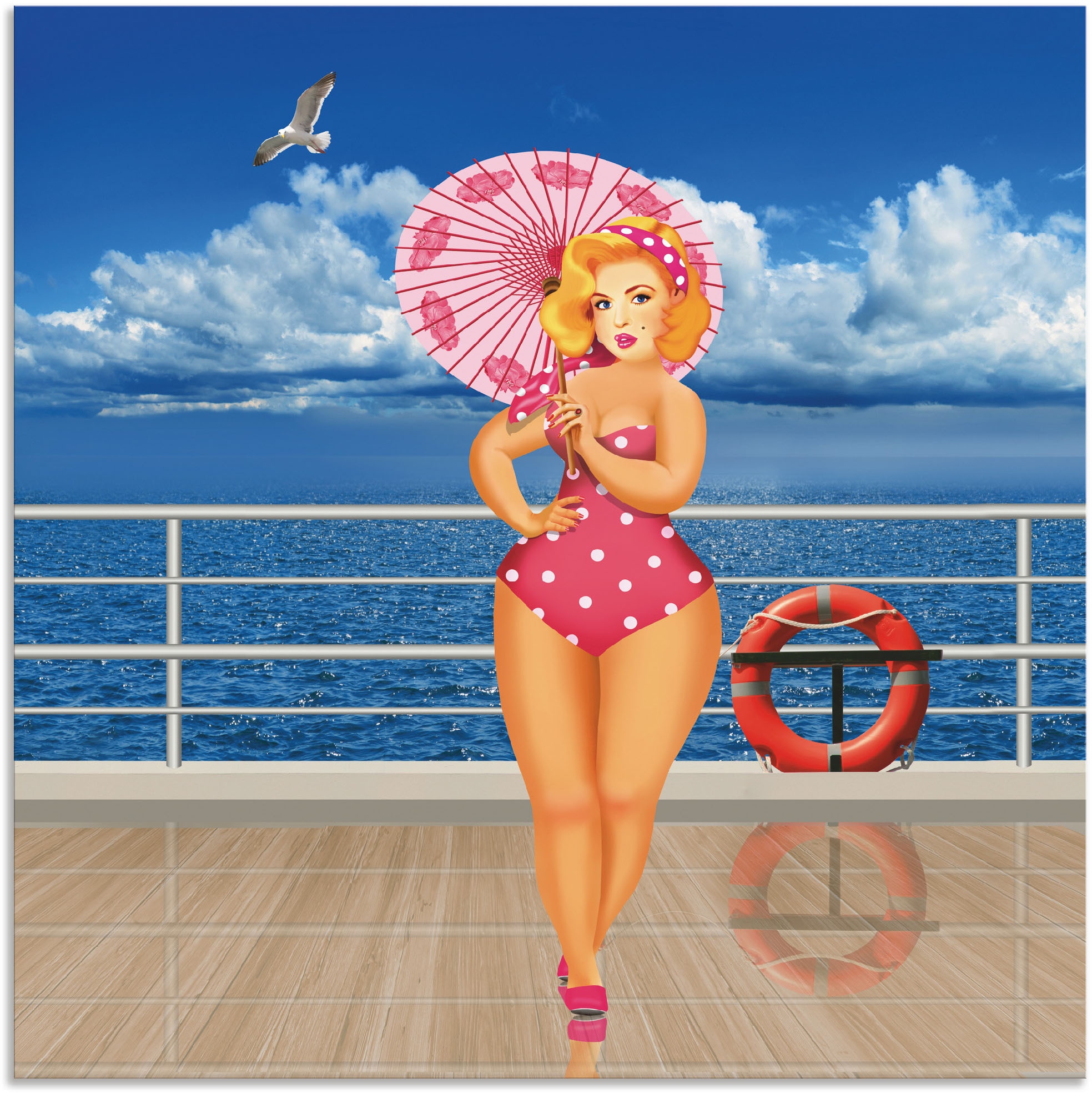 Artland Wandbild »Pin-Up Girl«, Bilder von Frauen, (1 St.), als Alubild, Outdoorbild in verschied. Größen