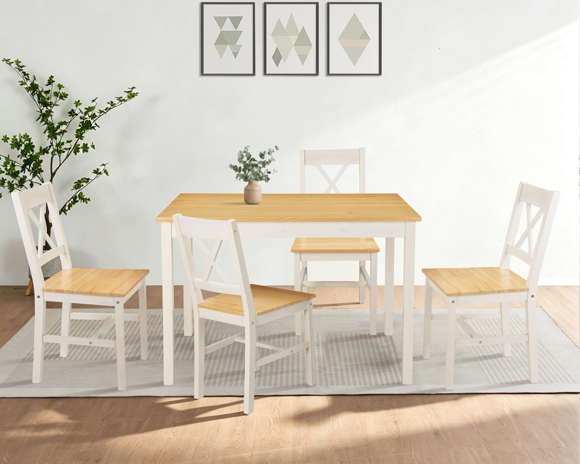 OTTO home Esszimmerstuhl »Willow« (Set) 2 Stk.aus massivem Kiefernholz, lackiert, pflegeleicht, bis 130 kg belastbar
