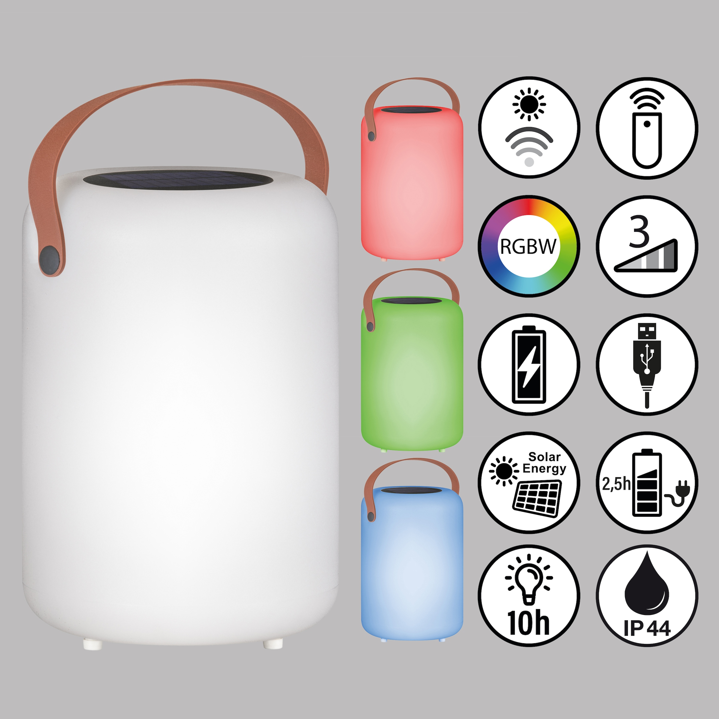 Easy! By Fhl Außen-Tischleuchte »Orno« LED-Modul 1 Stk. LED in weiß, Größe Ø 14 cm Höhe: 20 cm