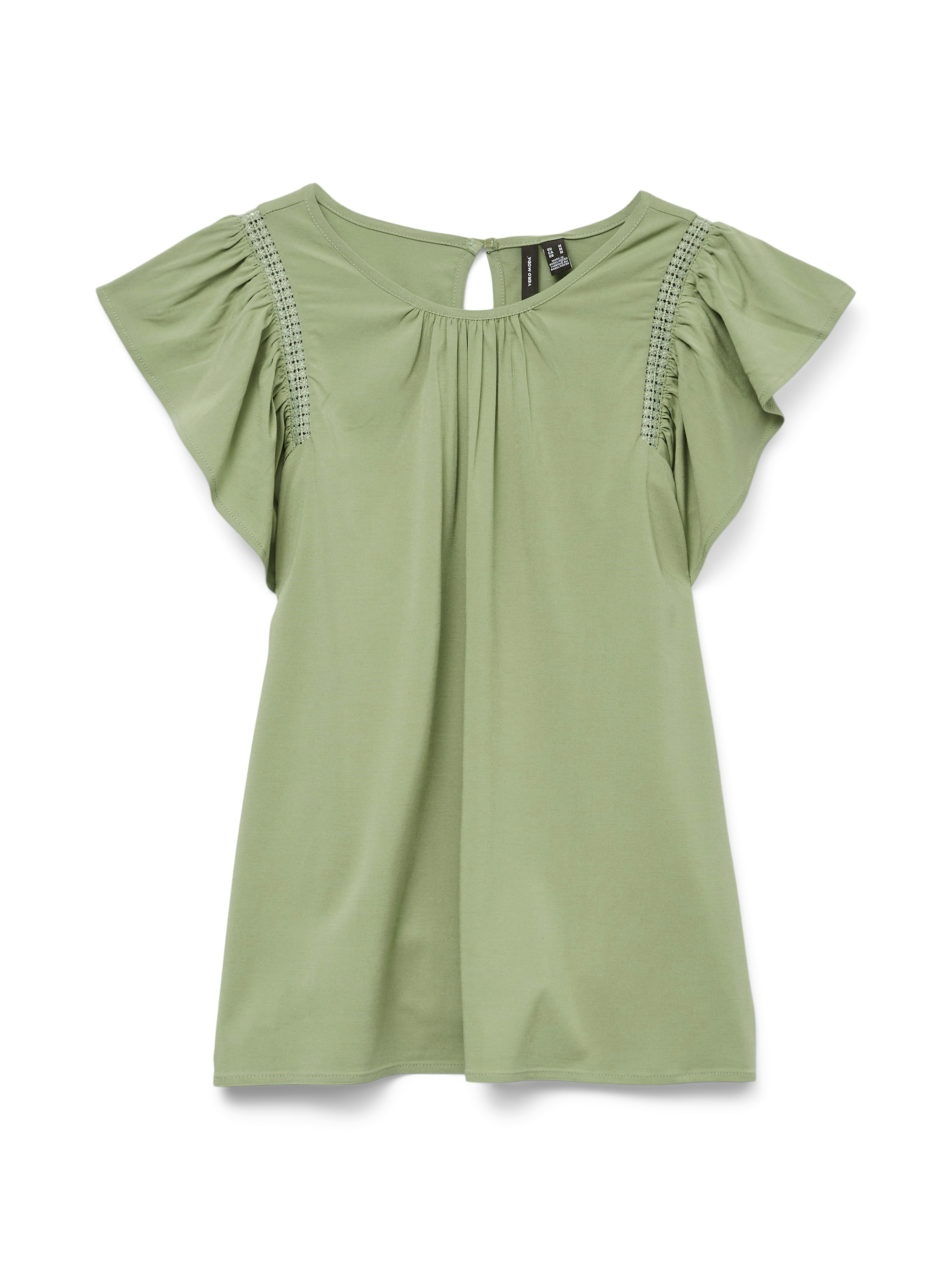 Vero Moda Kurzarmbluse »VMBELLA SS LACE TOP WVN GA NOOS«