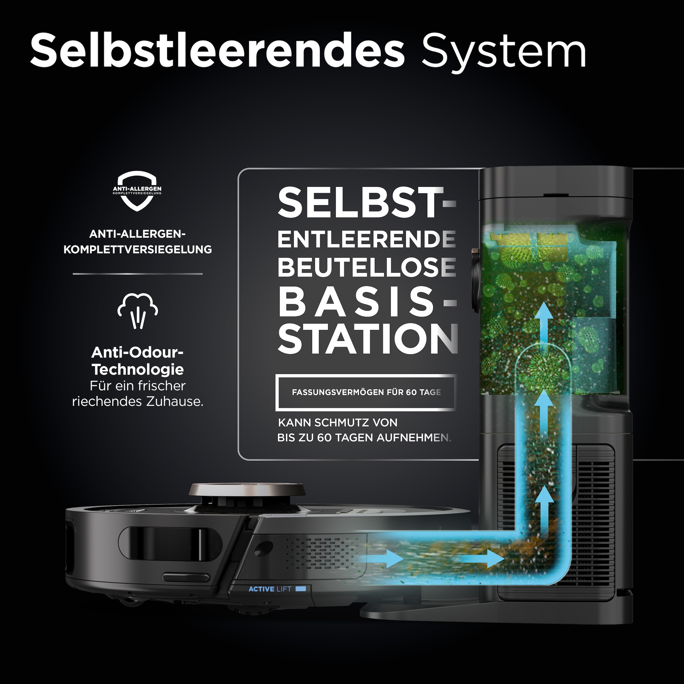 Shark Nass-Trocken-Saugroboter »RV2620WAEU«, PowerDetect selbstentleerender Saugroboter